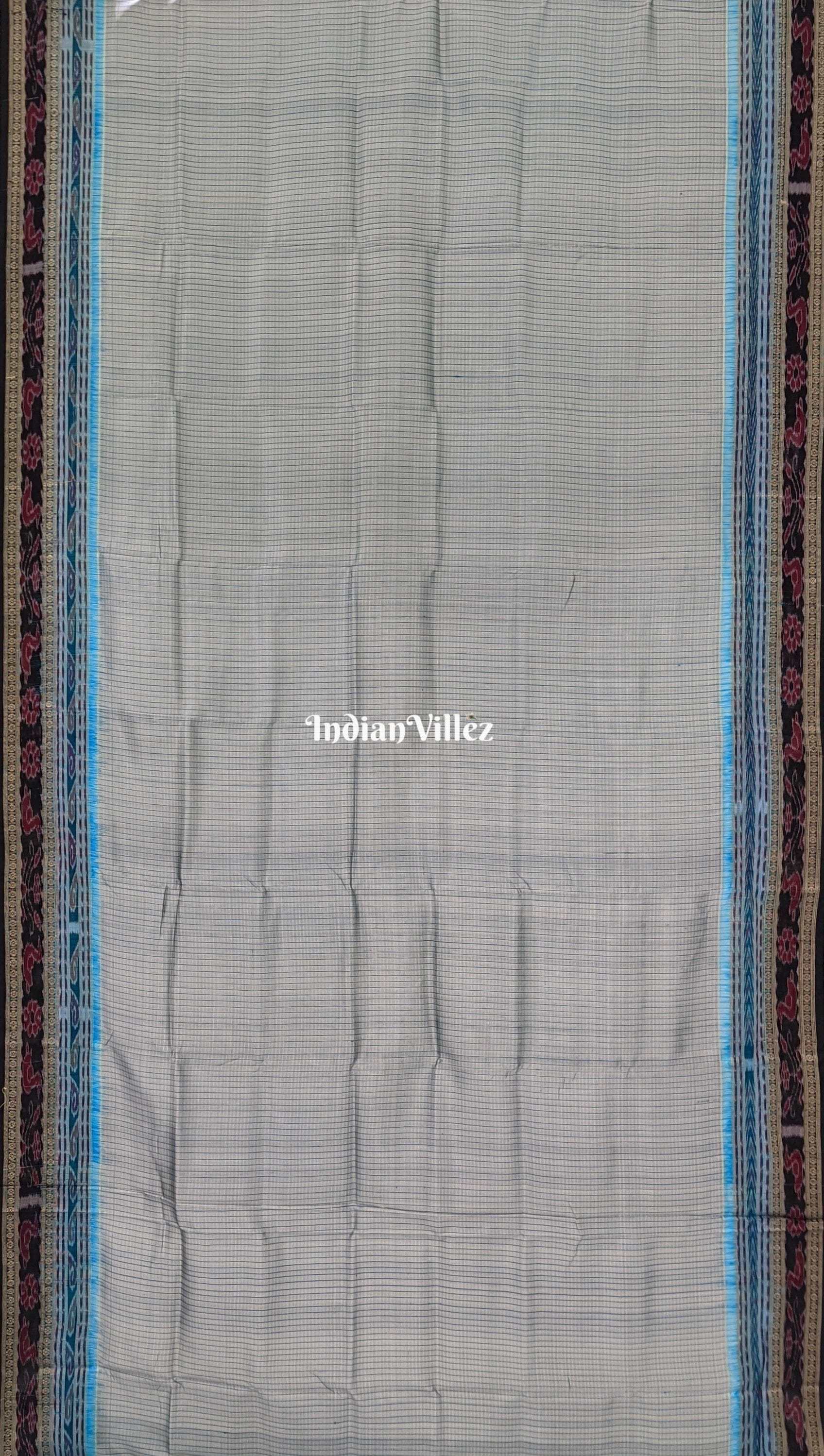 Grey Sachipar Odisha Handloom Khandua Silk Saree