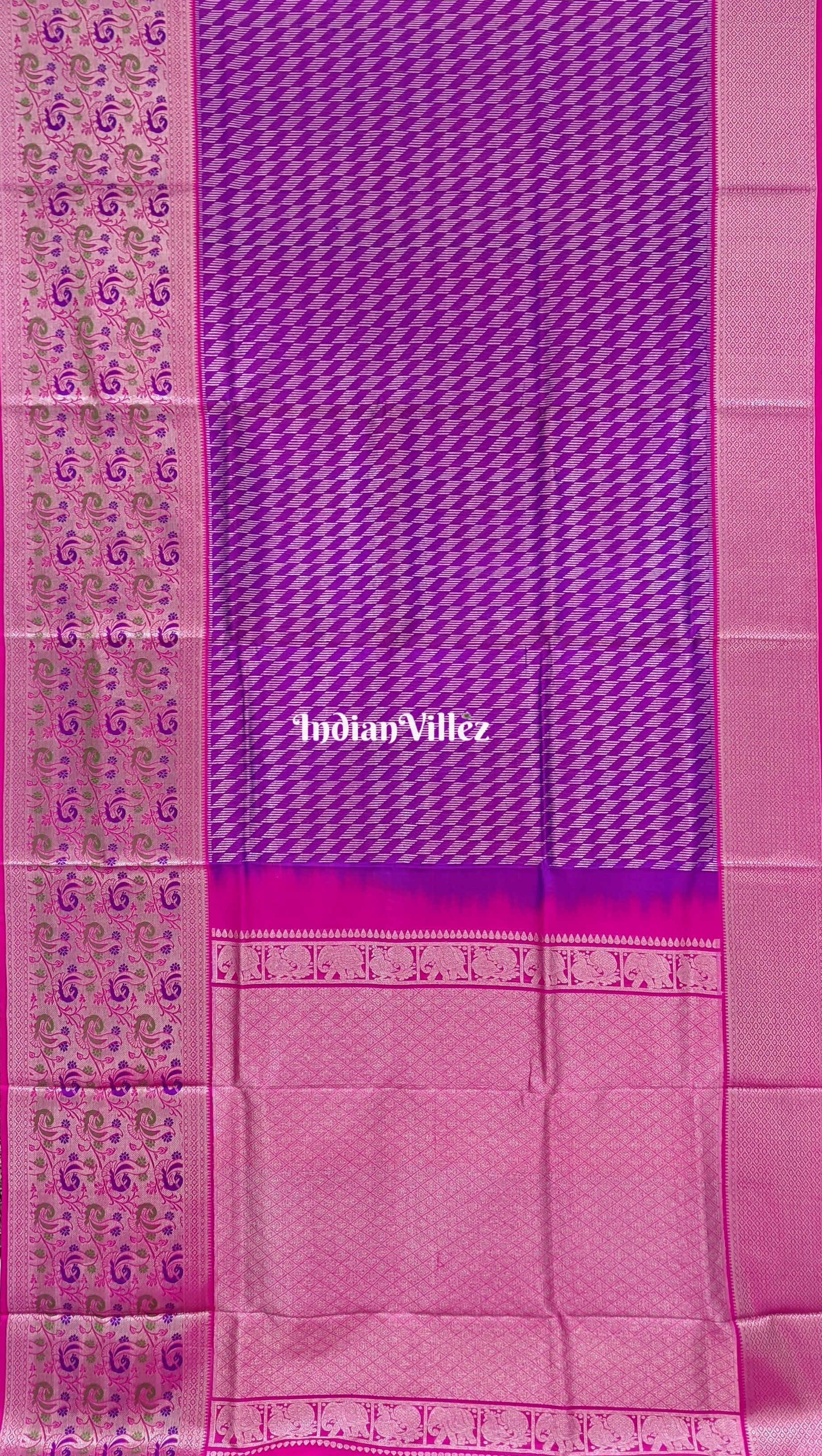 Purple South Handloom Venkatagiri Silk Saree