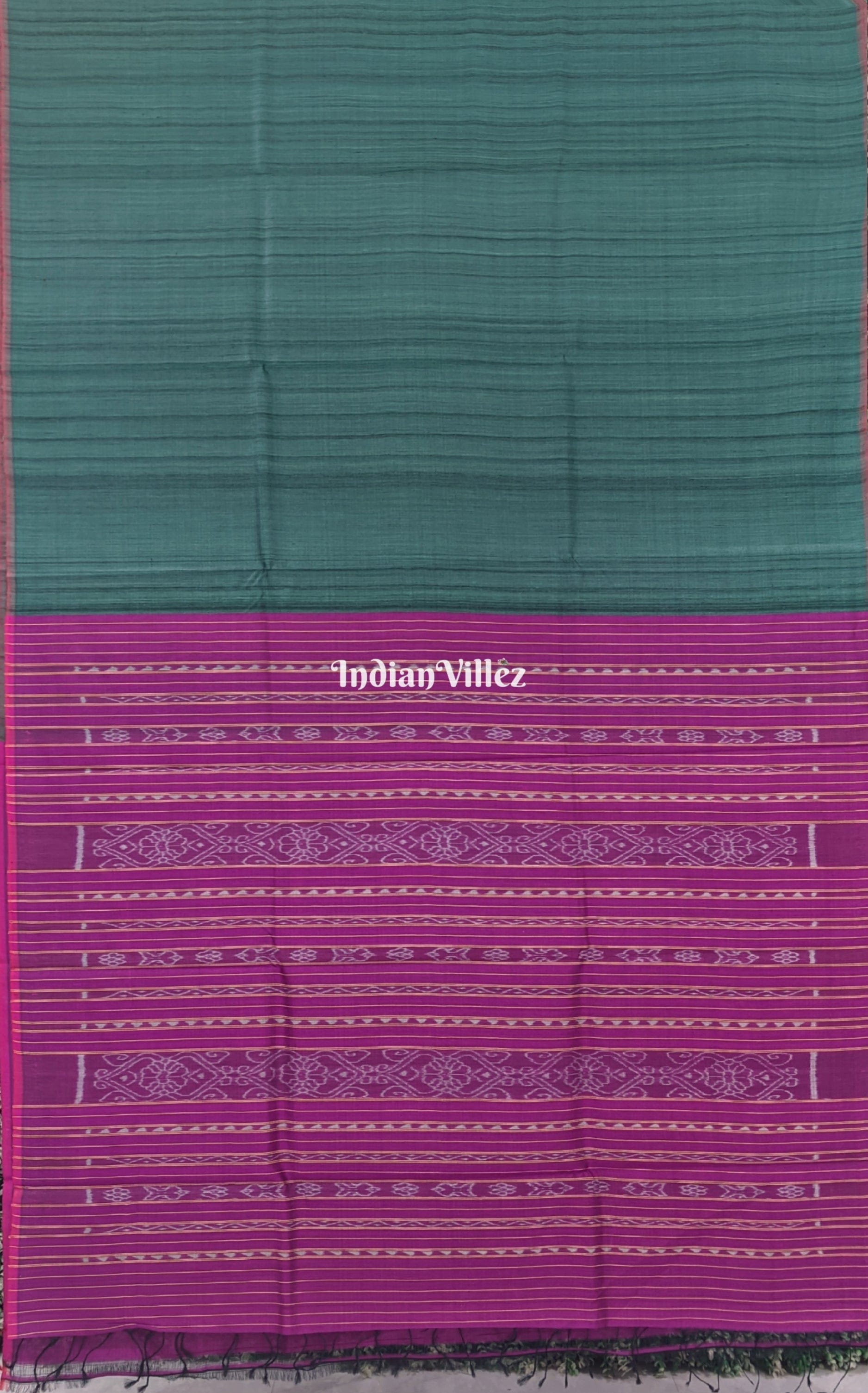 Pine Green Odisha Handloom Gopalpur Tussar Silk Saree
