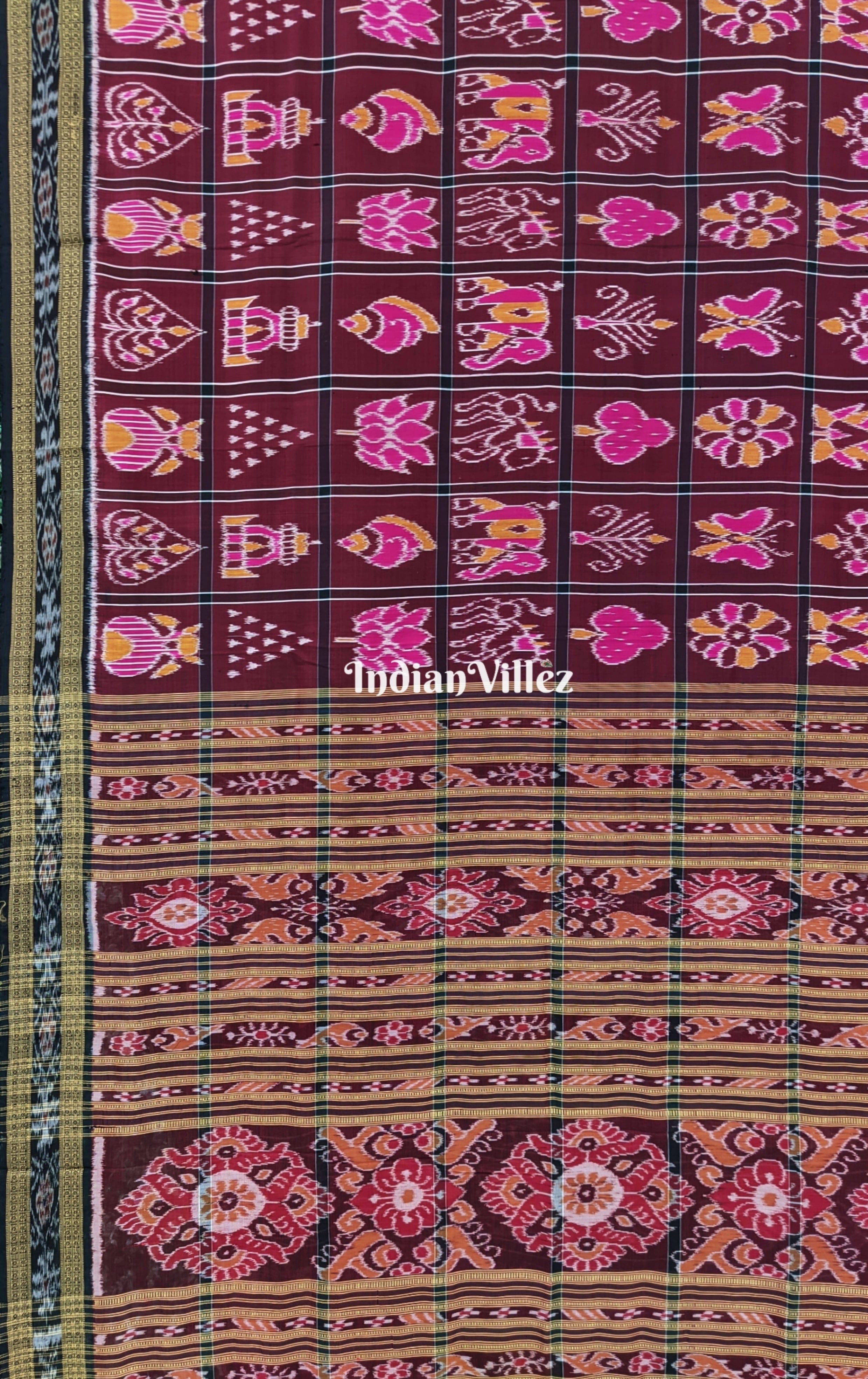 Wine Nabakothi Khandua Odisha Handloom Silk Saree