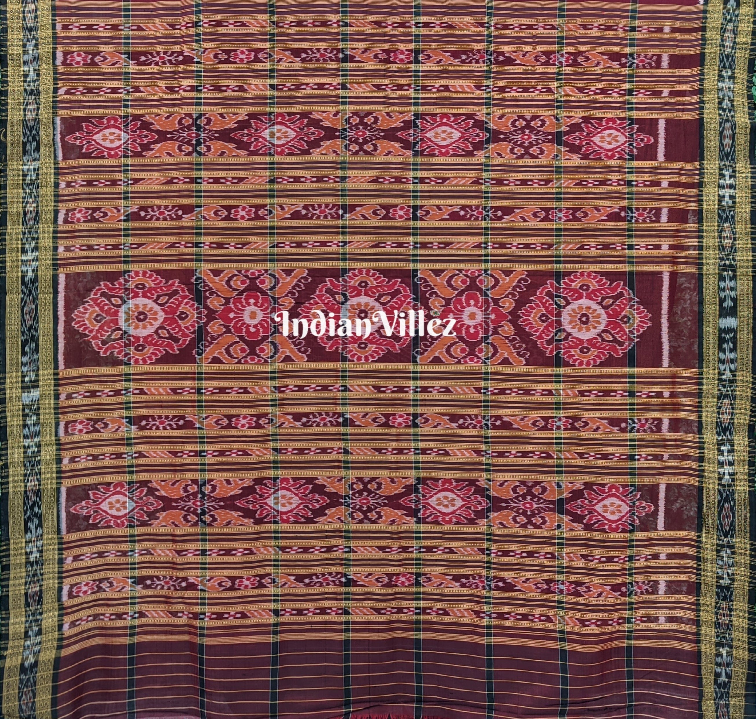 Wine Nabakothi Khandua Odisha Handloom Silk Saree