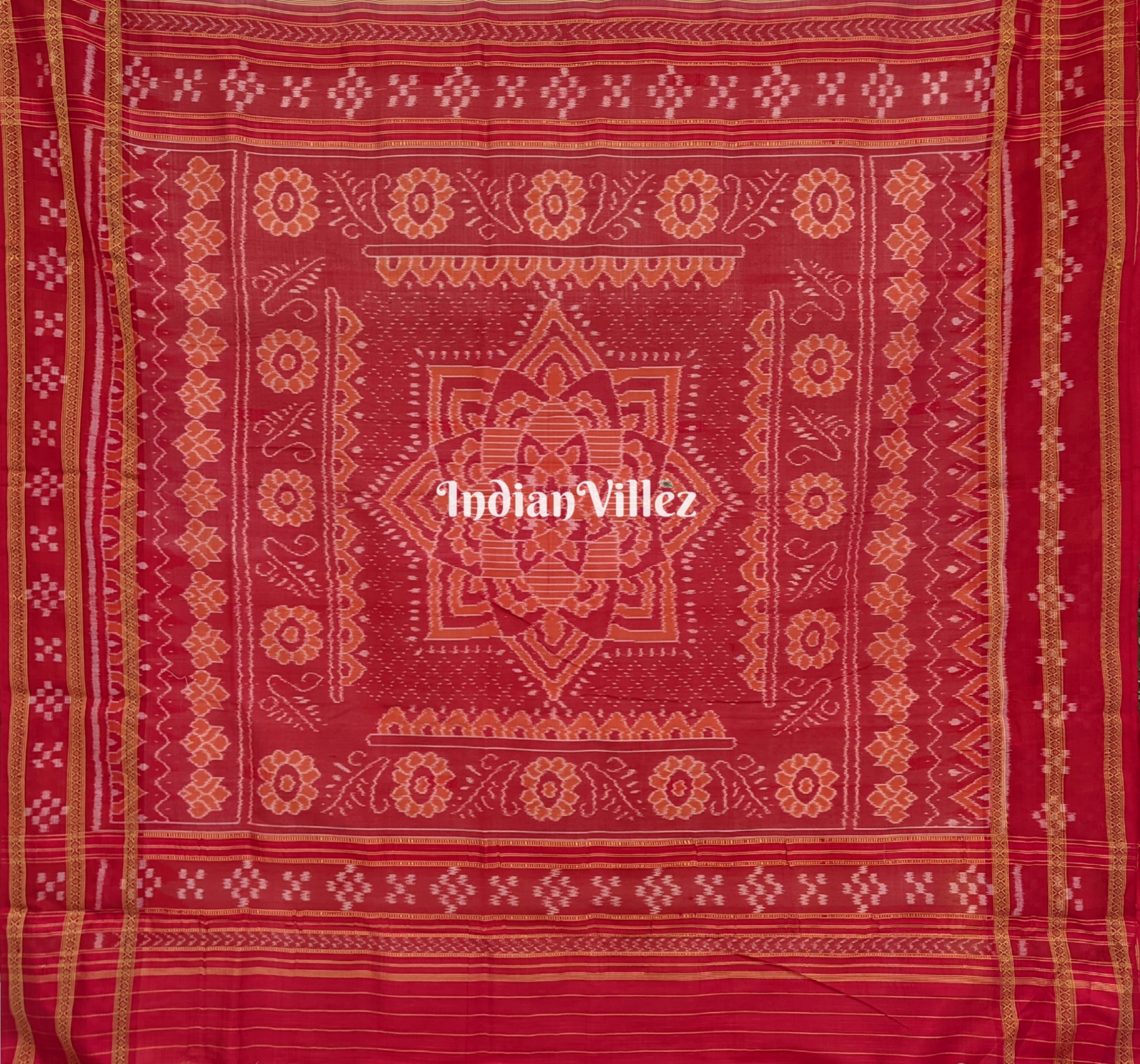 White Border Pasapali Khandua Odisha Handloom Silk Saree