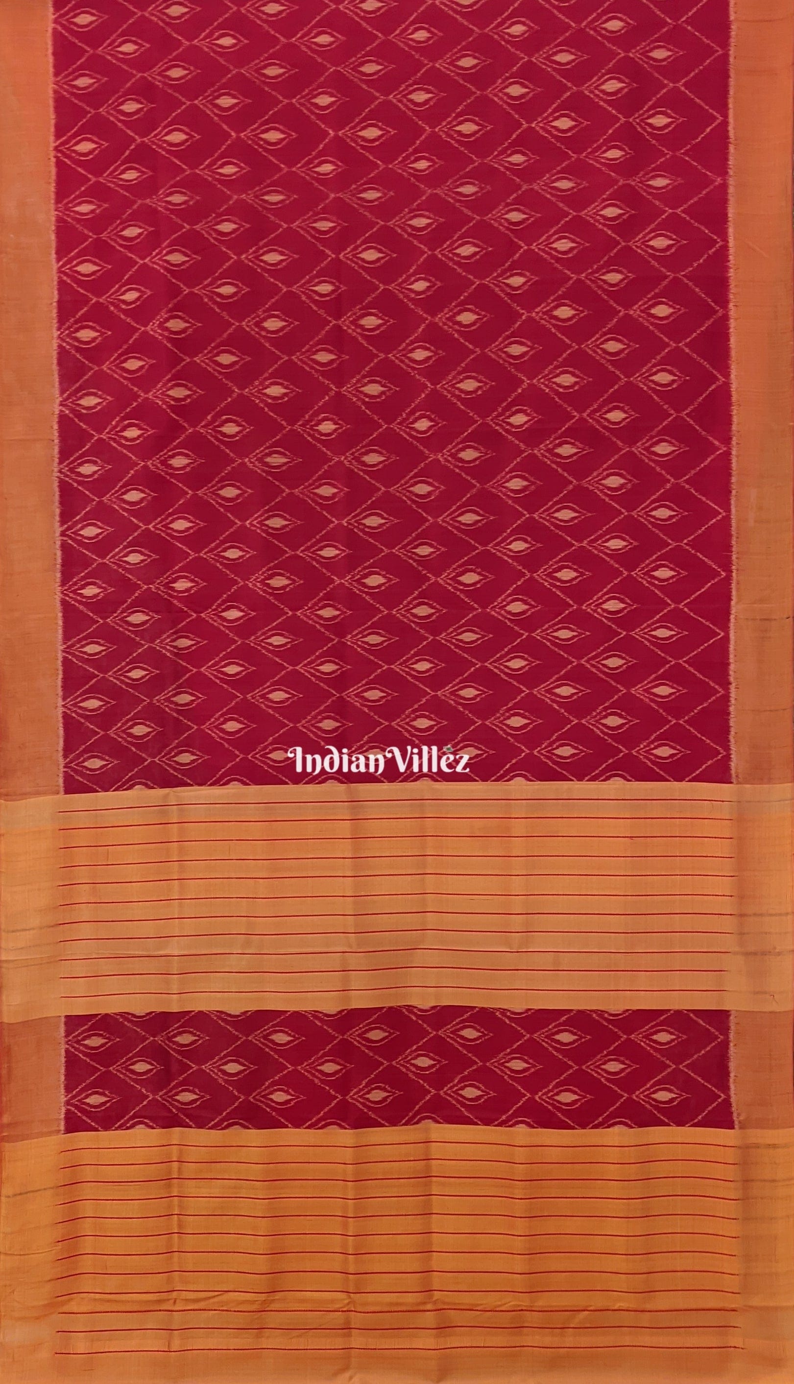 Red Odisha Handloom Contemporary Silk Saree