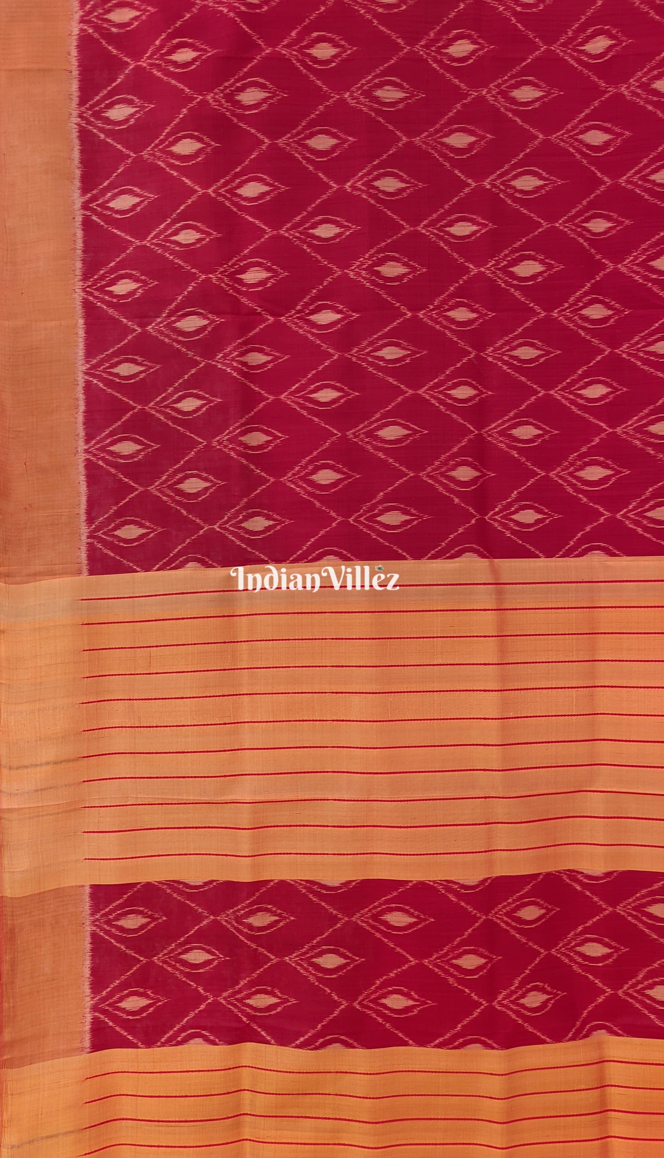 Red Odisha Handloom Contemporary Silk Saree