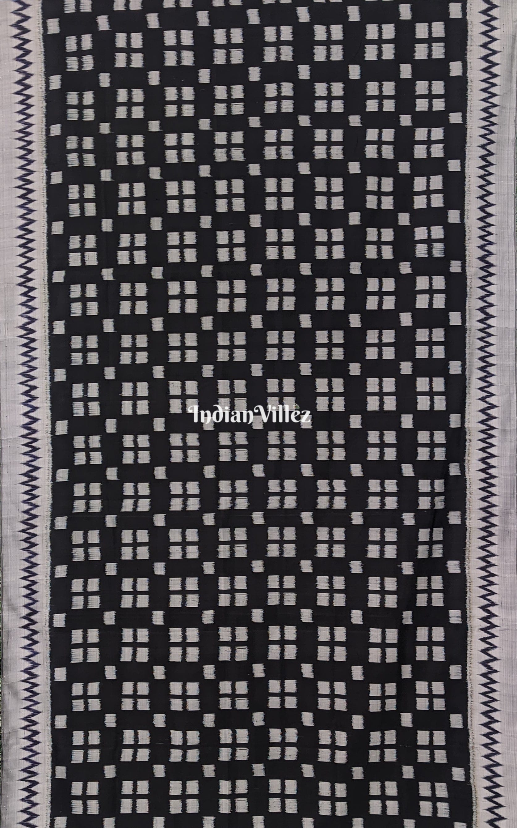 Black Contemporary Pasapali Silk Saree
