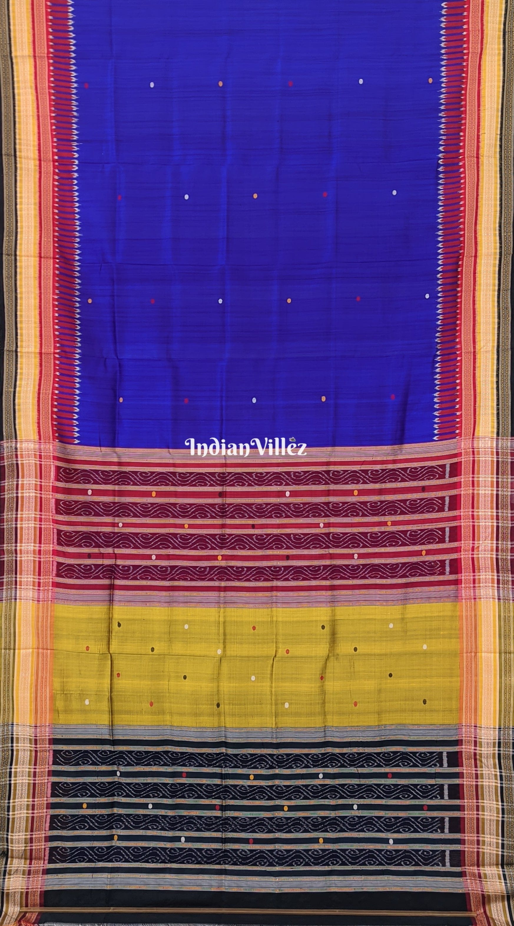 Violet Blue Kathiphera Ikat Odisha Handloom Khandua Silk Saree