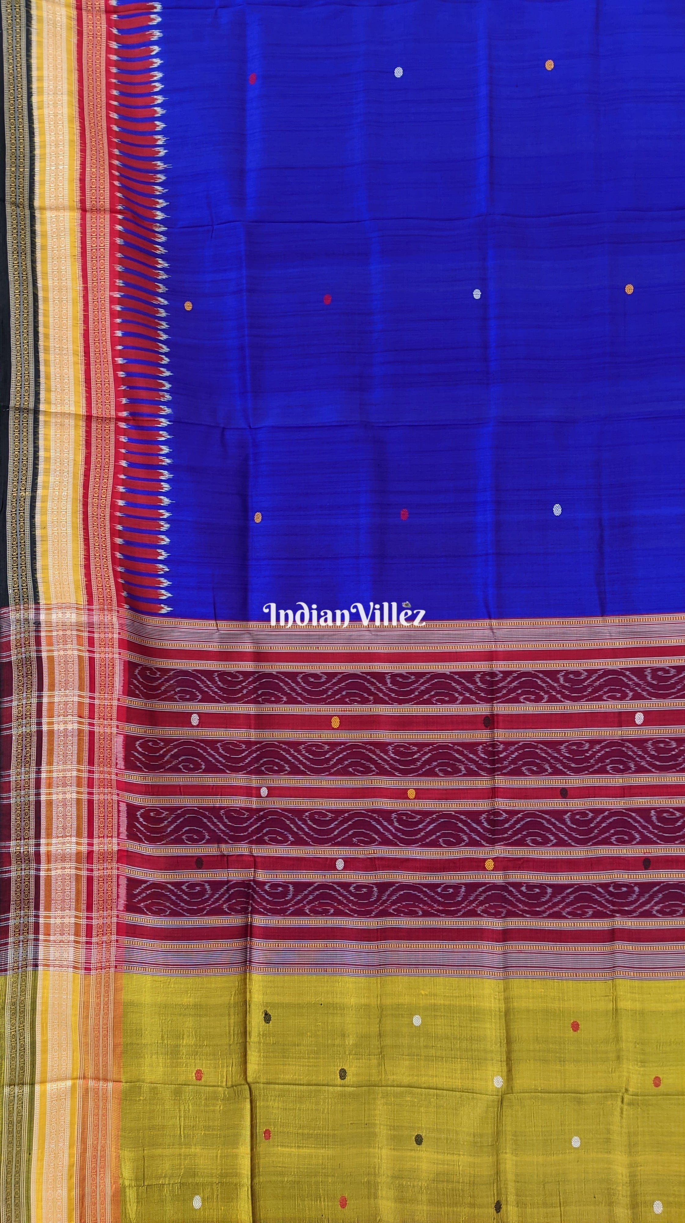 Violet Blue Kathiphera Ikat Odisha Handloom Khandua Silk Saree