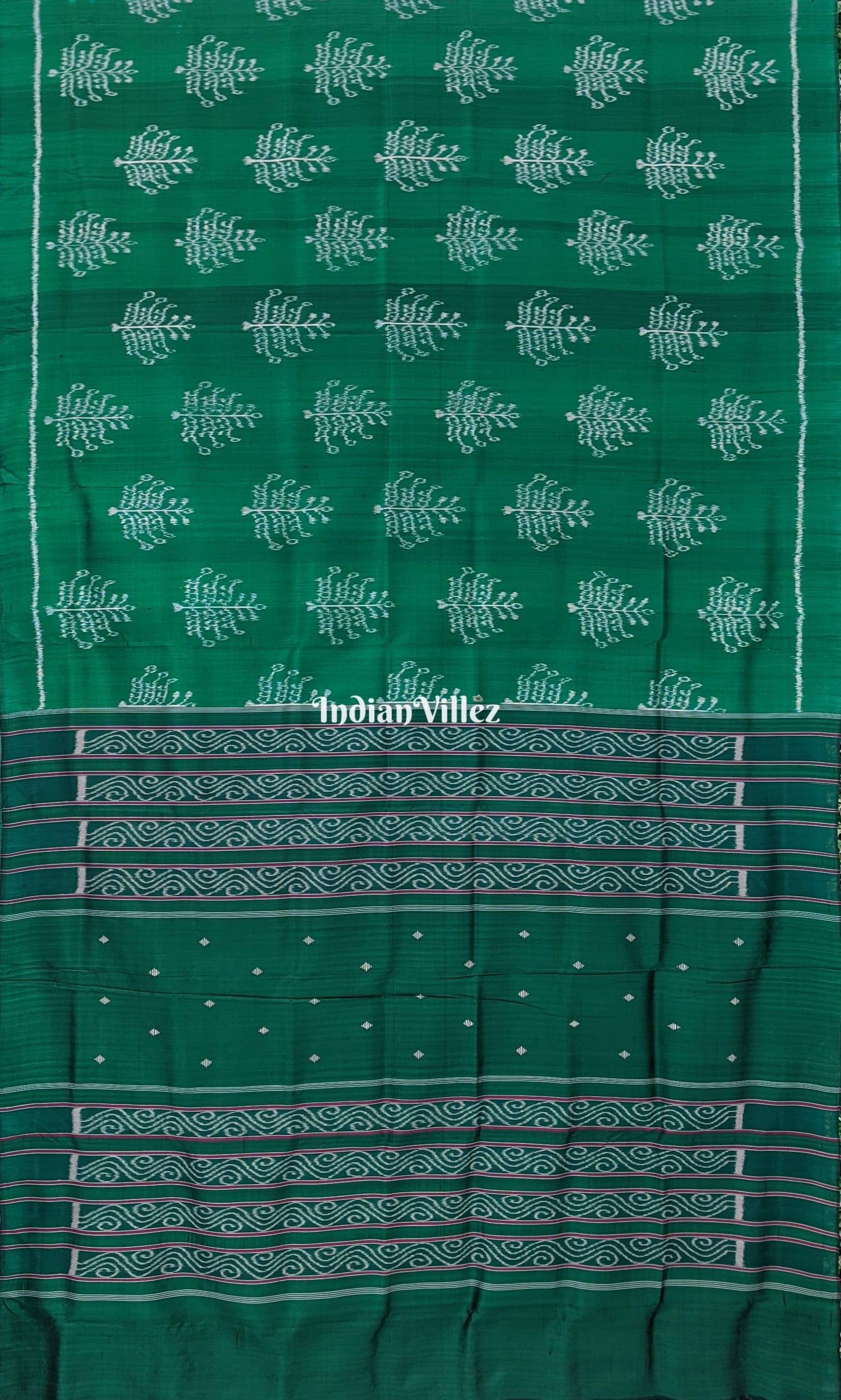 Vriksh Green Contemporary Odisha Handloom Silk Saree