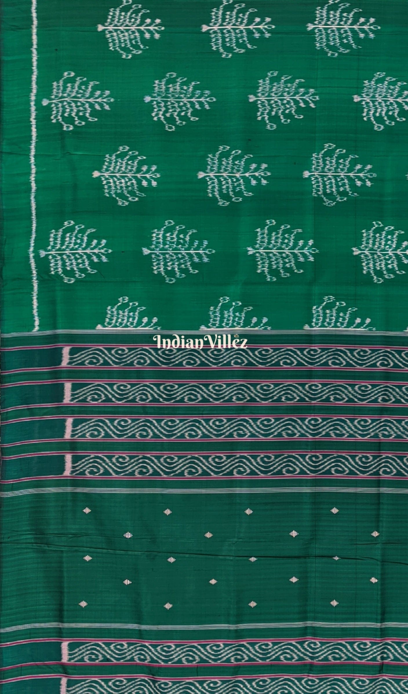 Vriksh Green Contemporary Odisha Handloom Silk Saree