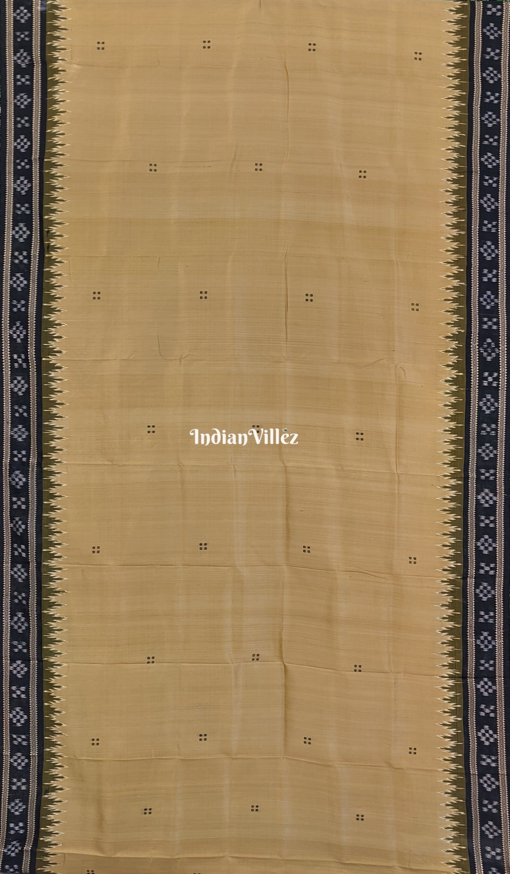 Chandan Color Single Pasapali Border Khandua Silk Saree