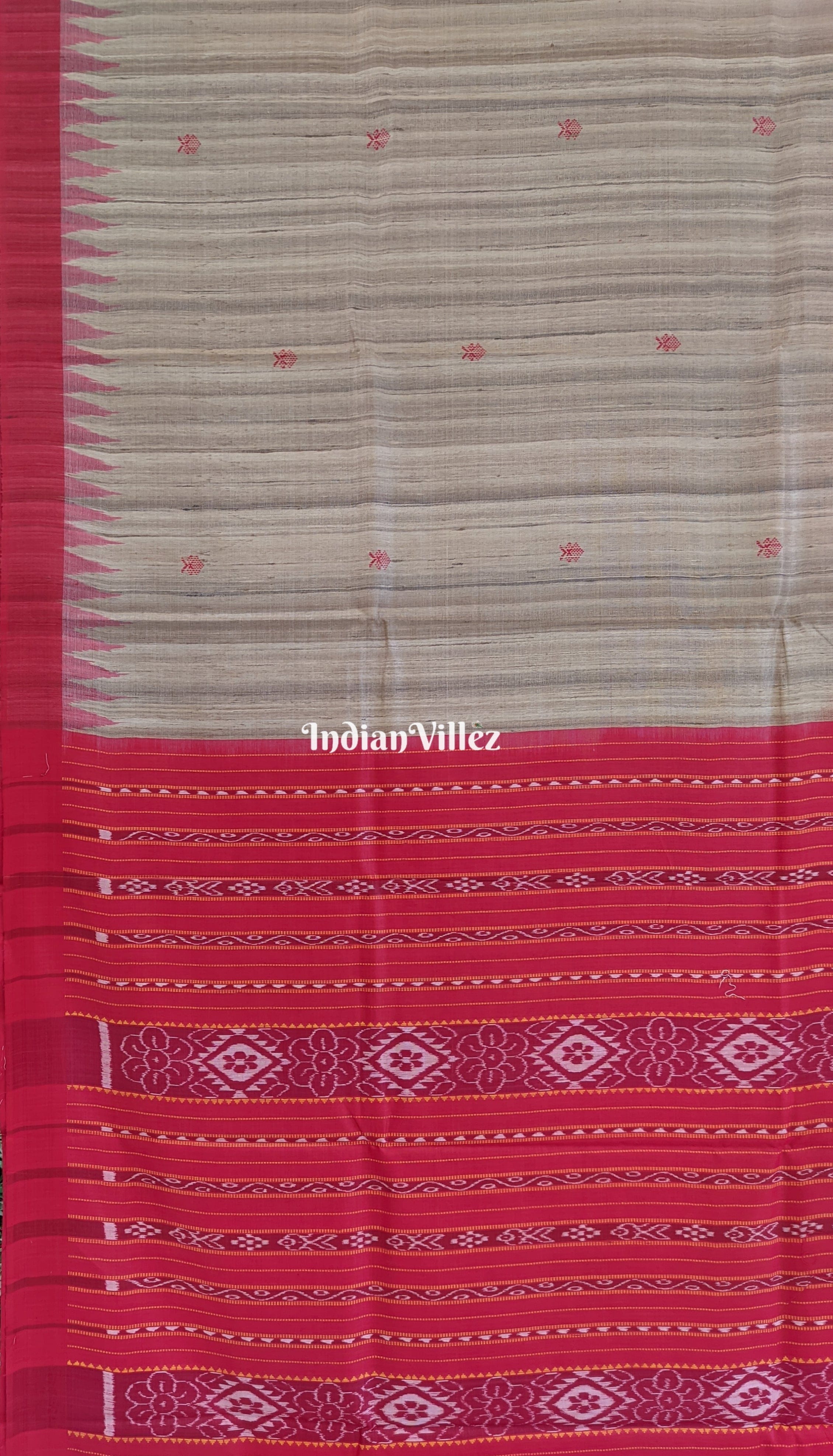 Chandan Color Odisha Handloom Gopalpur Tussar Silk Saree