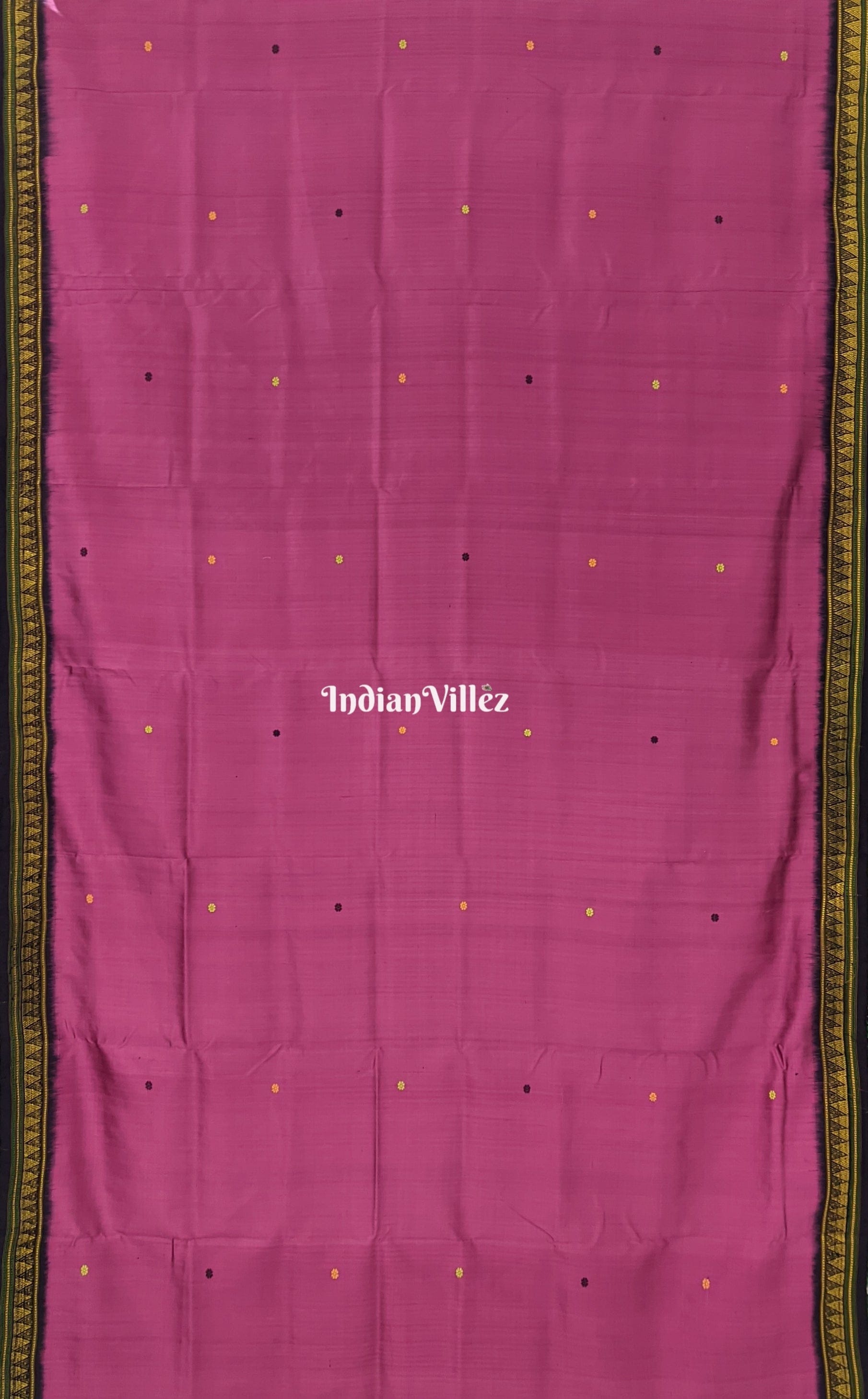Onion Color Dongria Border Gopalpur Tussar Silk Saree