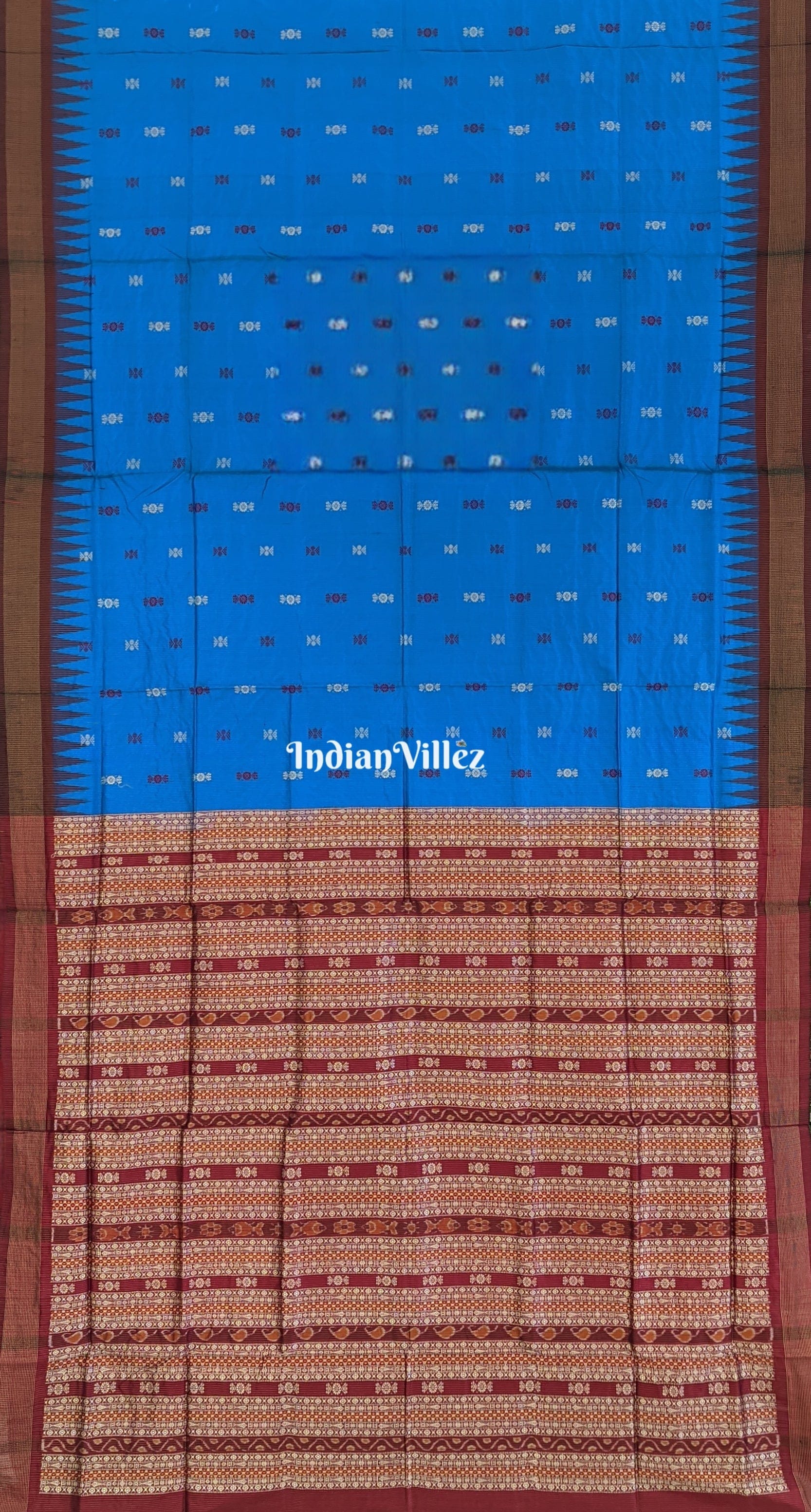 Blue Odisha Handloom Bomkai Silk Saree
