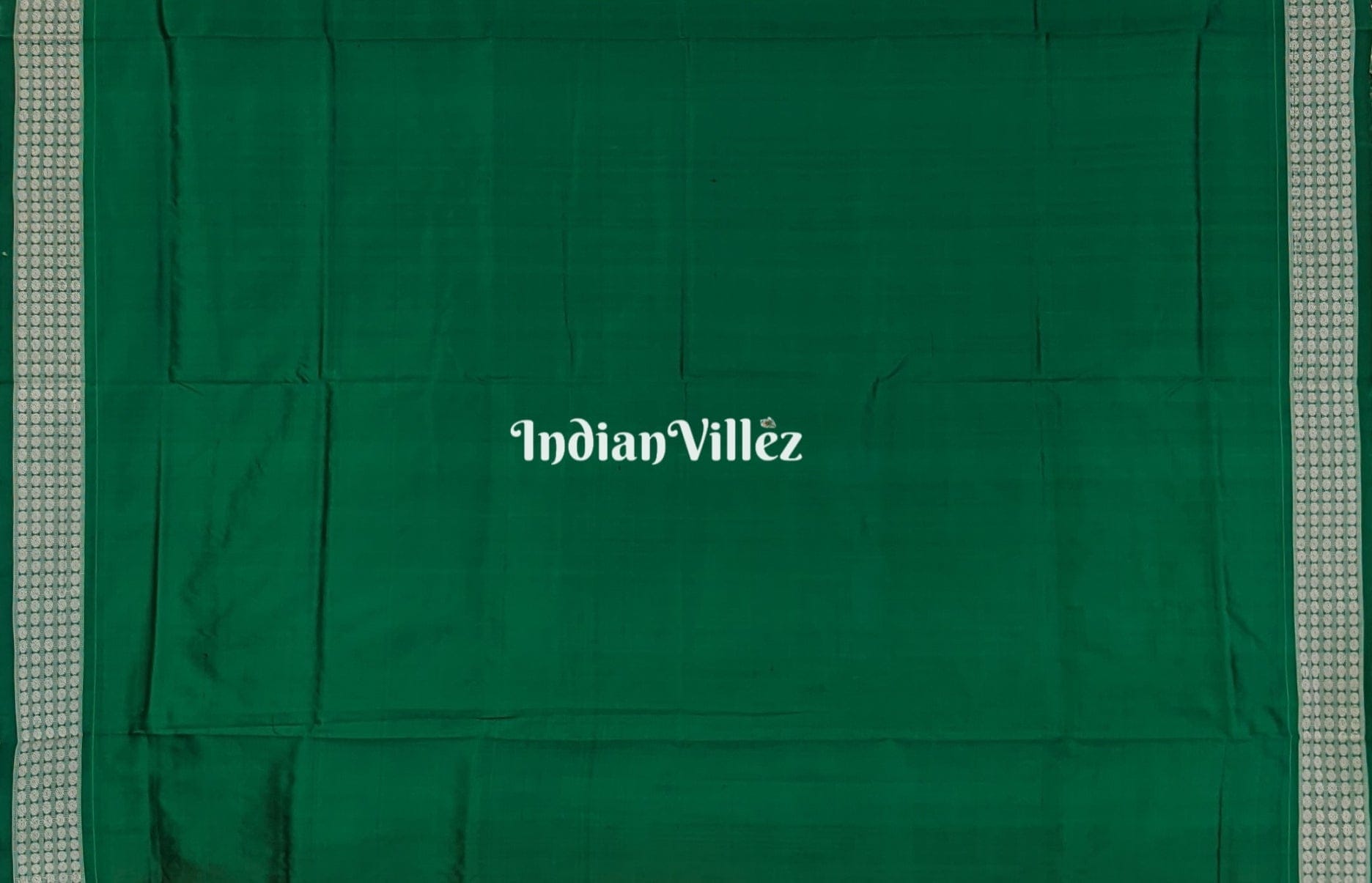 Orange Green Tribal Theme Sambalpuri Silk Saree