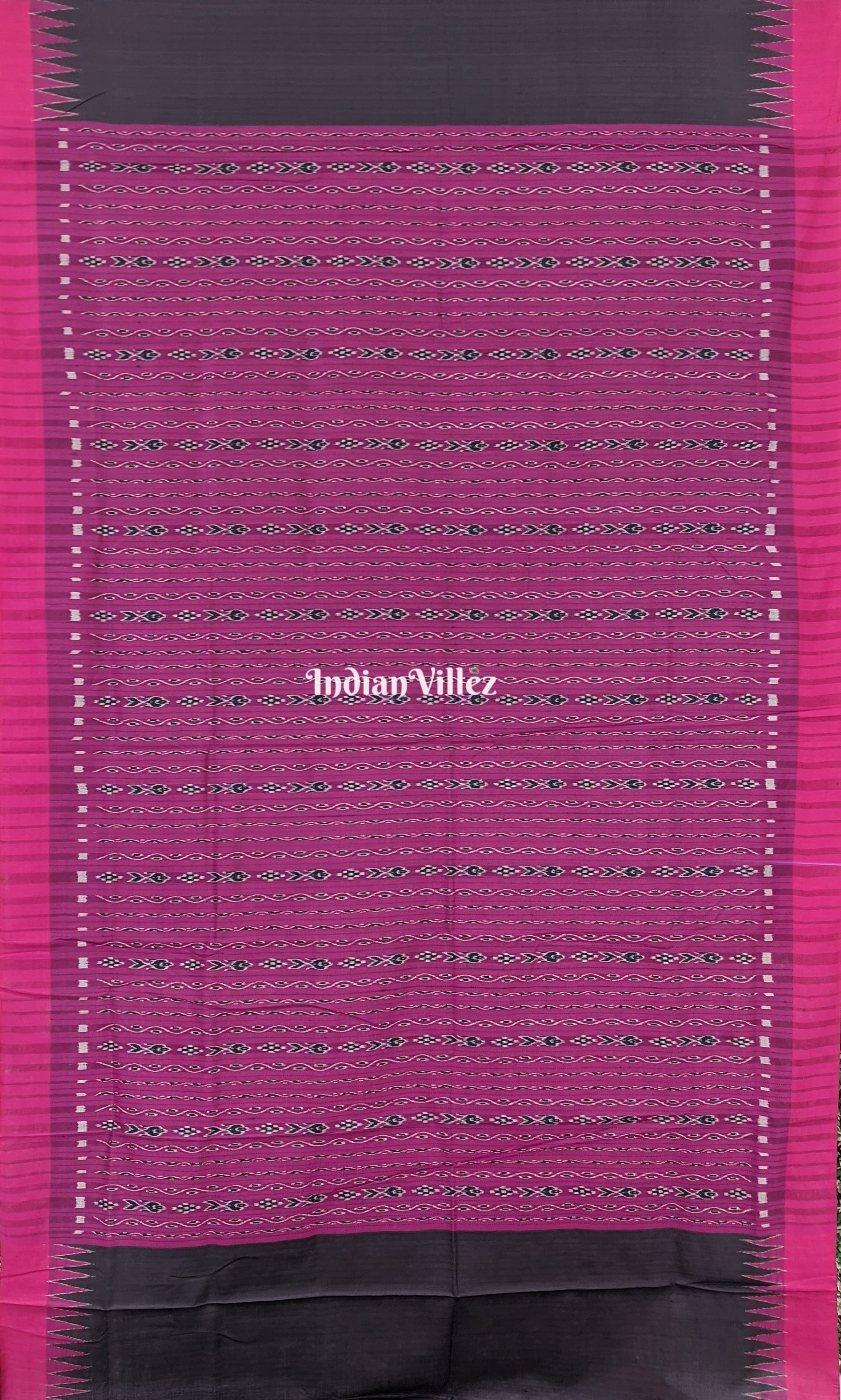 Black Odisha Handloom Gopalpur Tussar Silk Saree