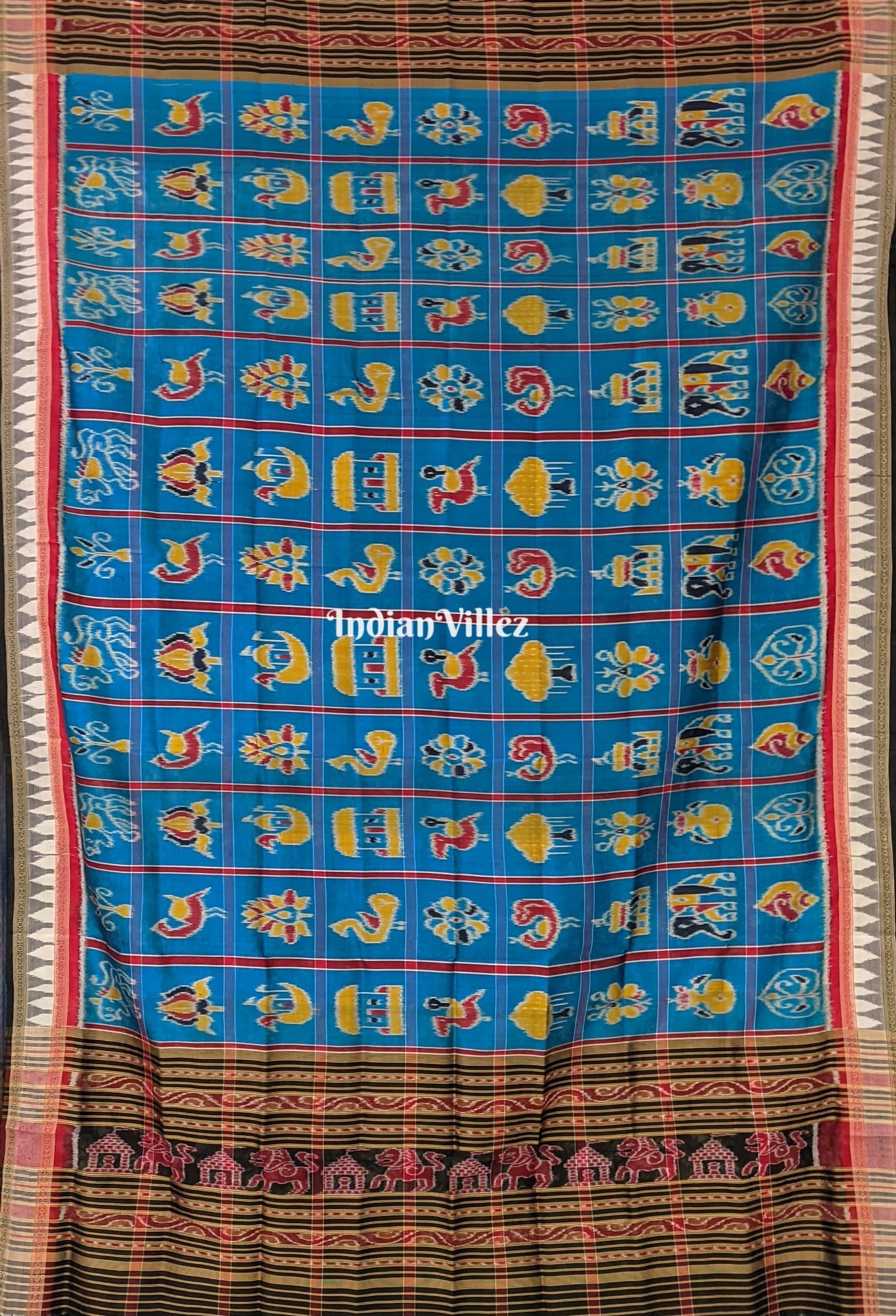 Blue Nabakothi Odisha Handloom Silk Dupatta