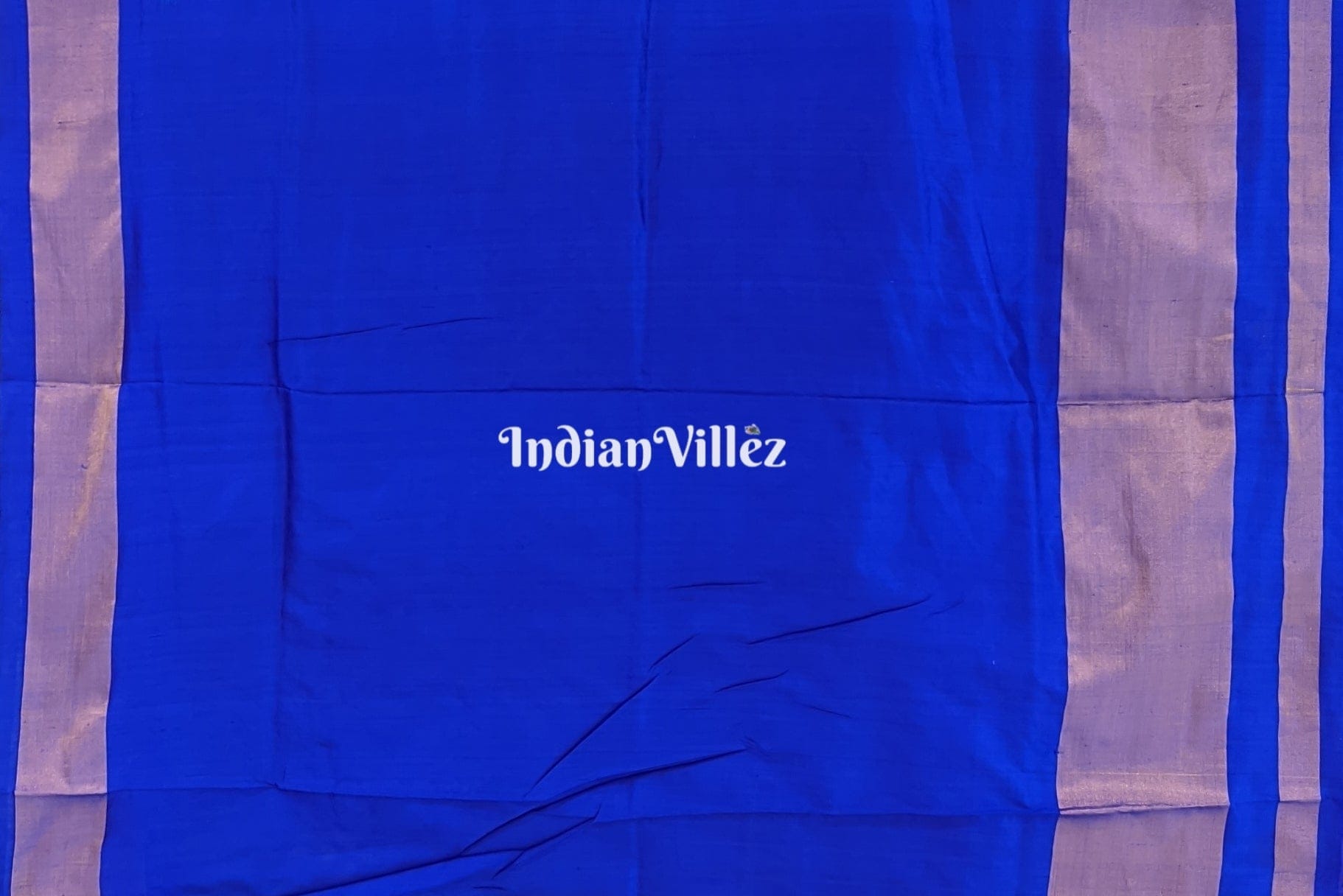 Rama Green & Violet Blue Pochampally Ikat Silk Saree