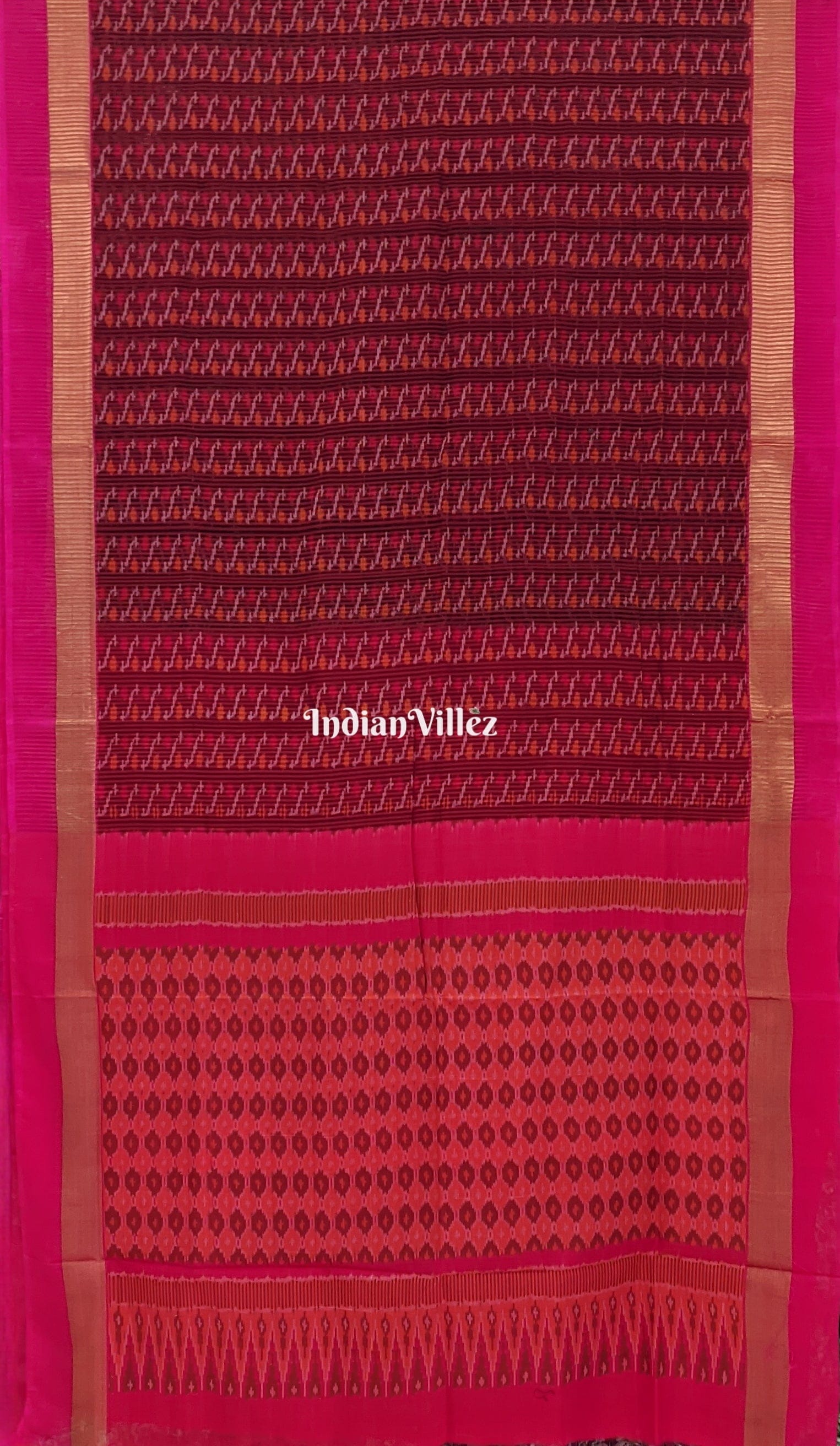 Multicoloured Pochampally Ikat Silk Saree