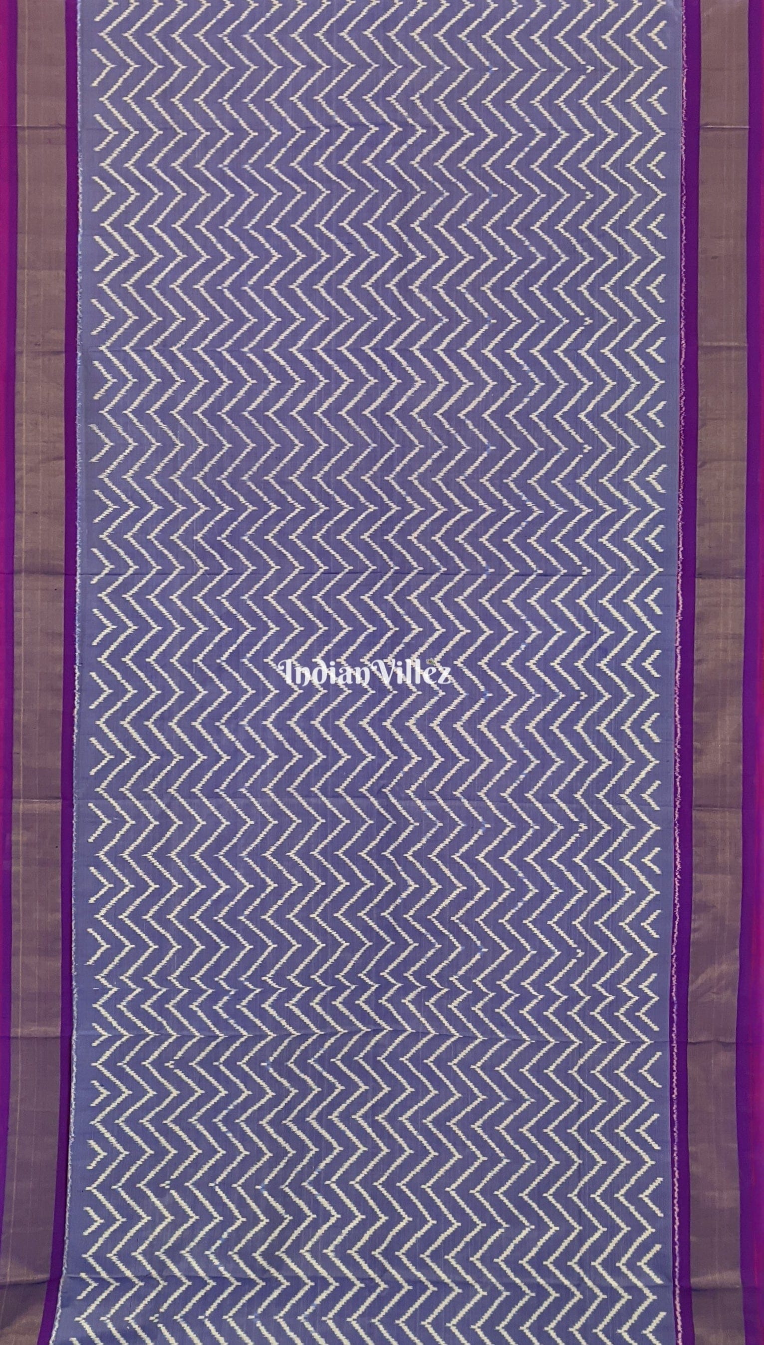 Navy Blue Pochampally Ikat Silk Saree