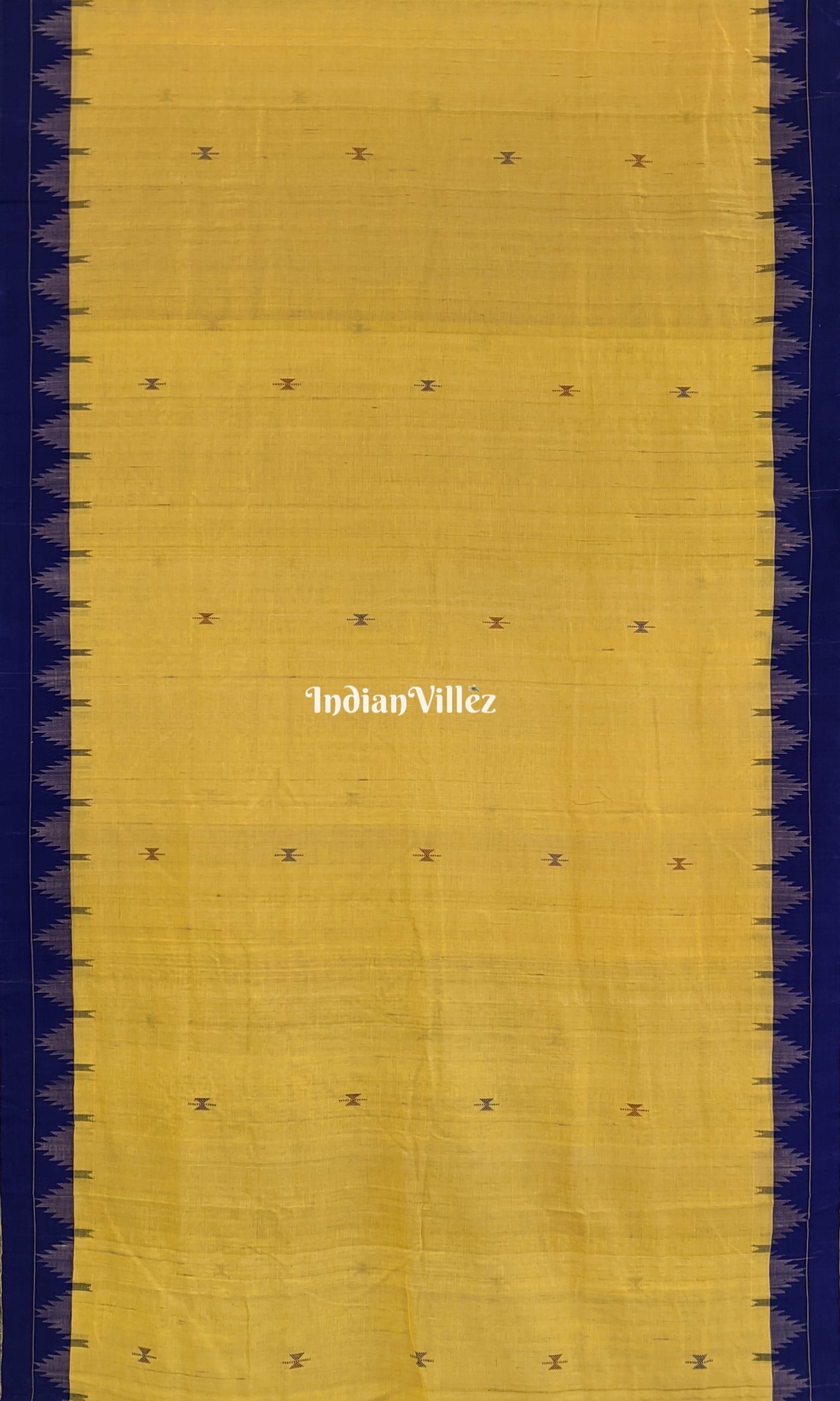 Yellow Handwoven Natural Dyed Tussar Kotpad Saree