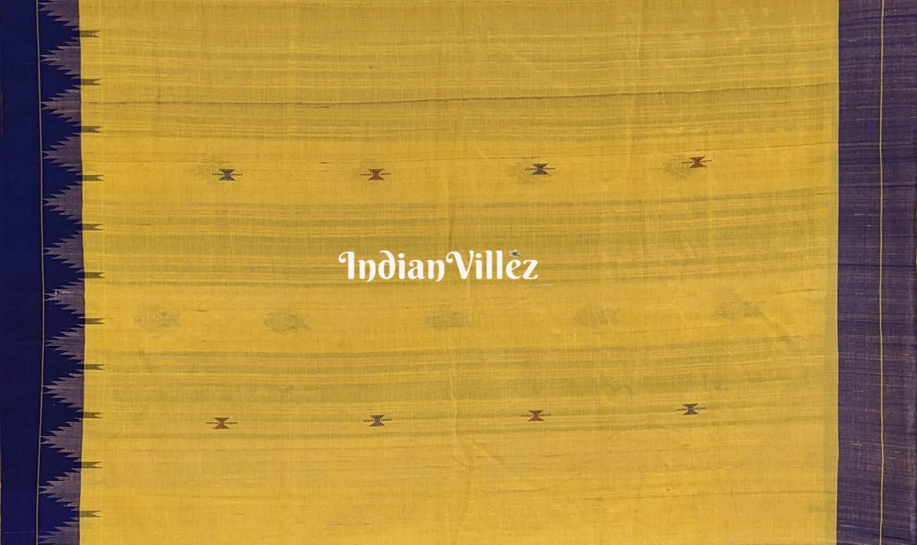 Yellow Handwoven Natural Dyed Tussar Kotpad Saree