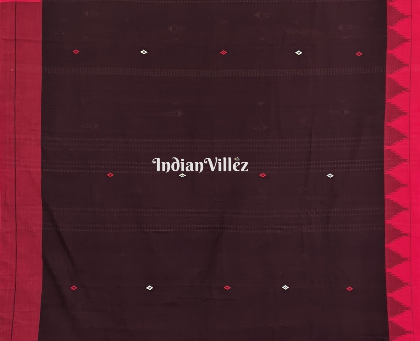 Chocolate Maroon Natural Dye Kotpad Cotton Saree