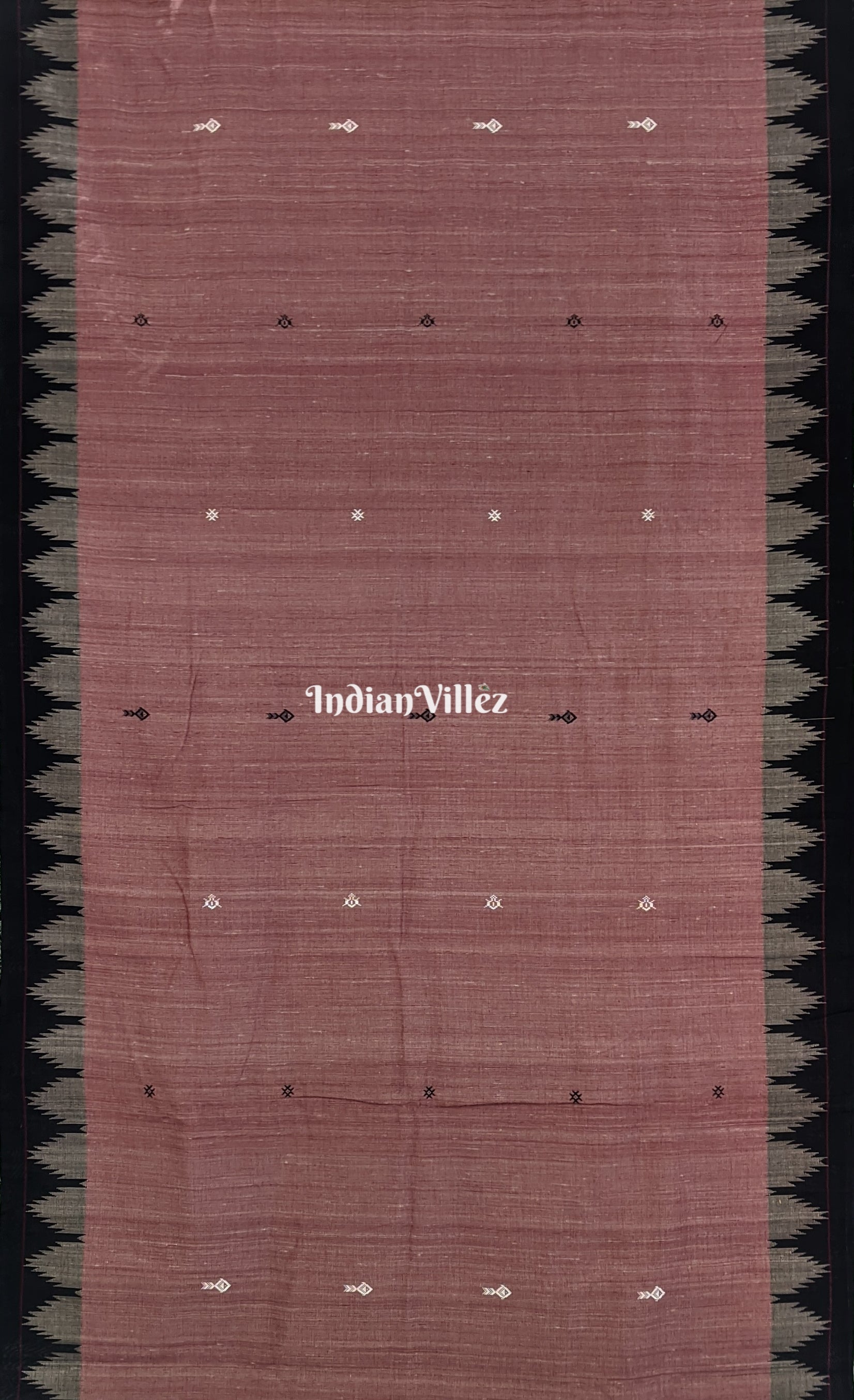 Maroon Handwoven Natural Dye Tussar Kotpad Saree