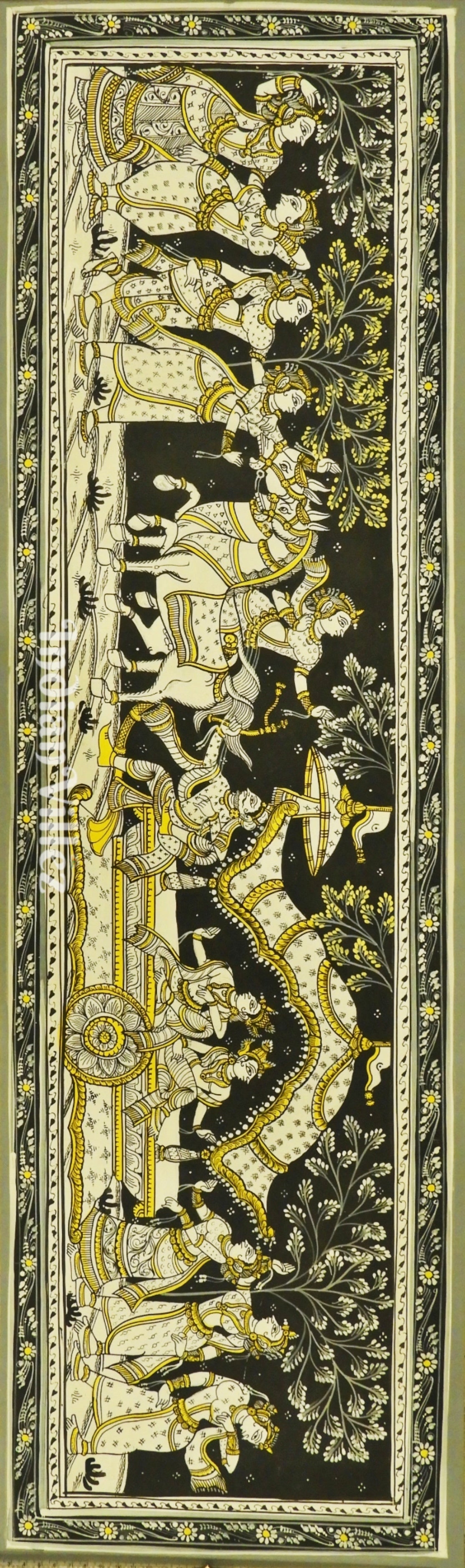 Mathura Vijay Shri Krishna Theme Pattachitra Painting