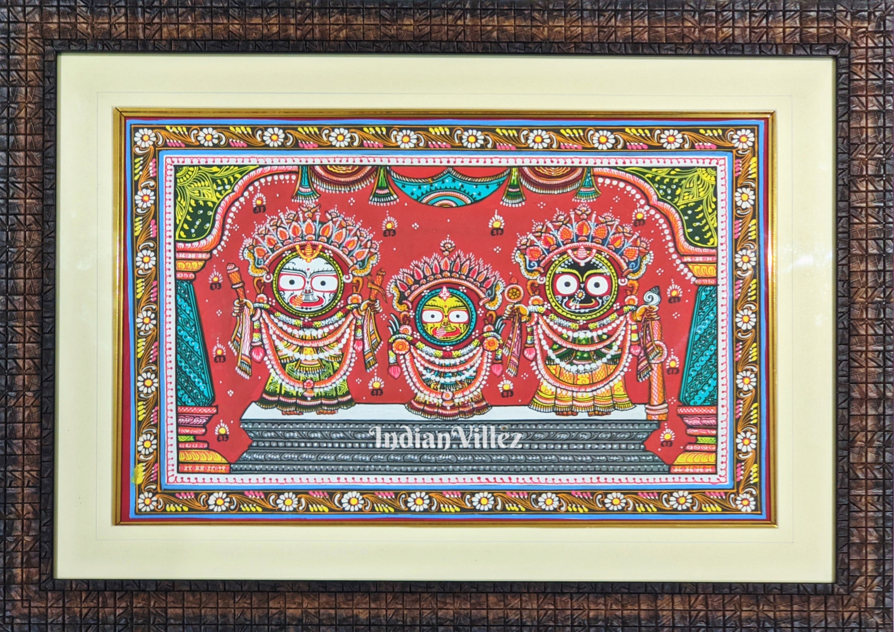 Jagannath Pattachitra Painting For Home Wall Art Decor ( With Frame )
