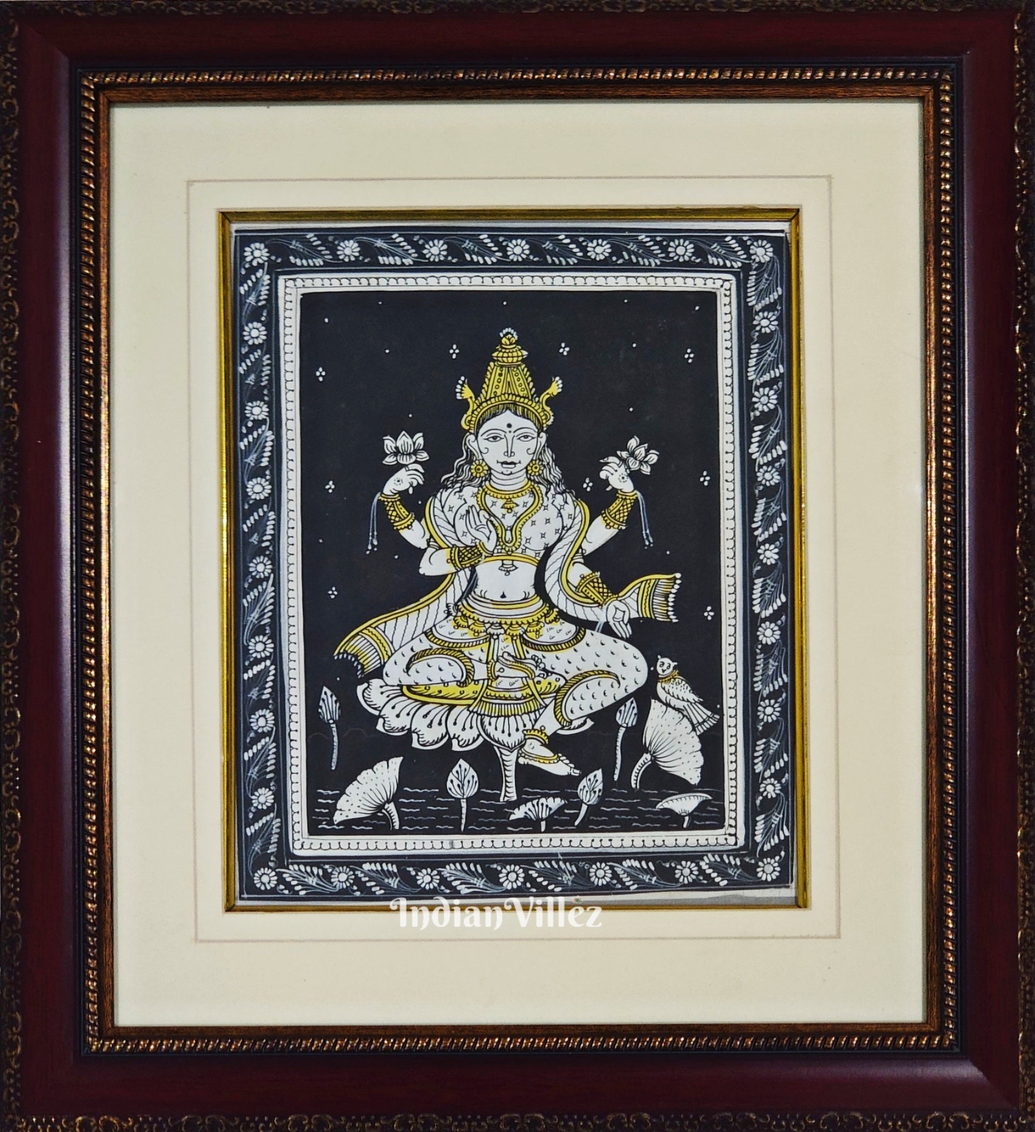 Laxmi Pattachitra Art Painting For Home Wall Art Decor ( With Frame)
