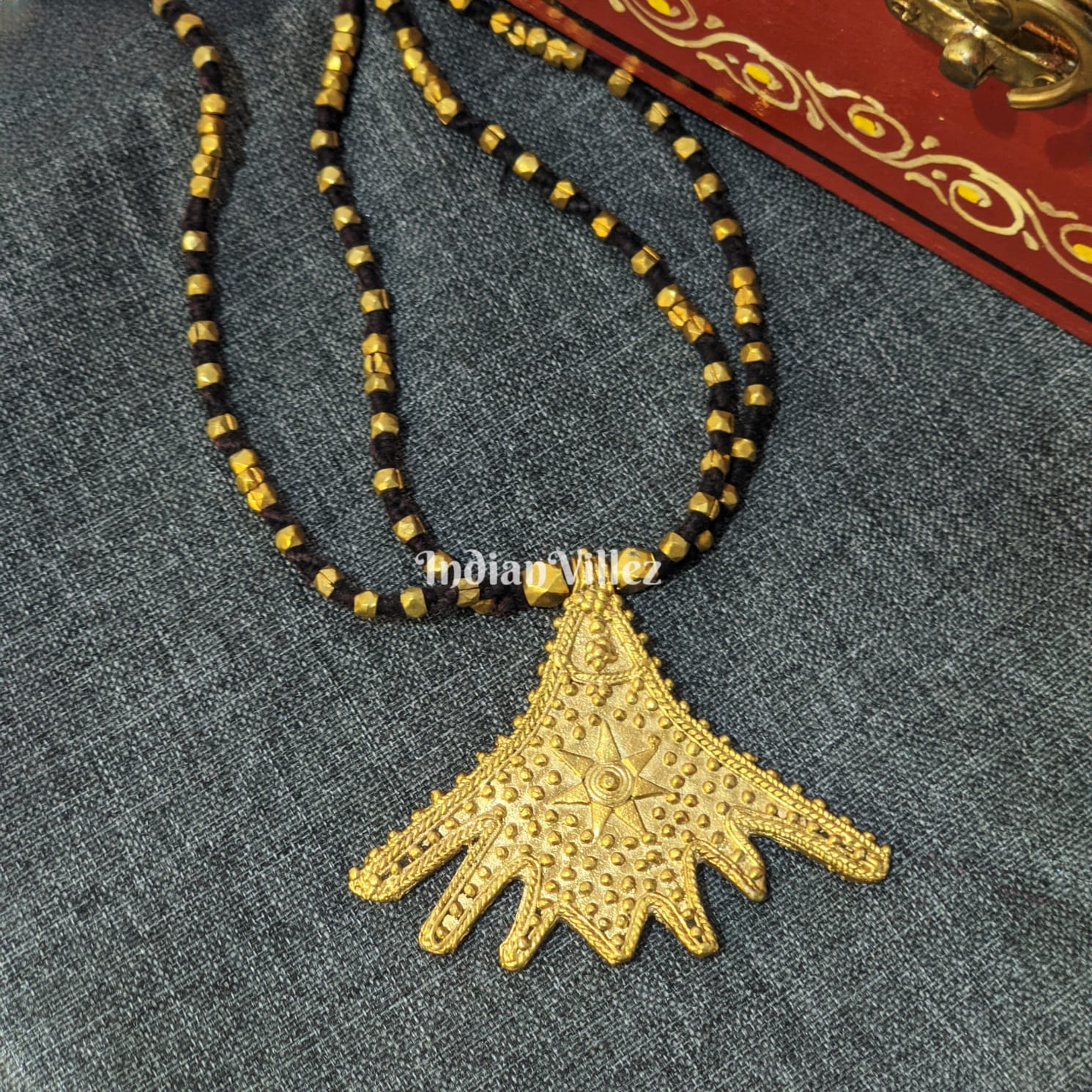 Handmade Tribal Dhokra Pendent Chain
