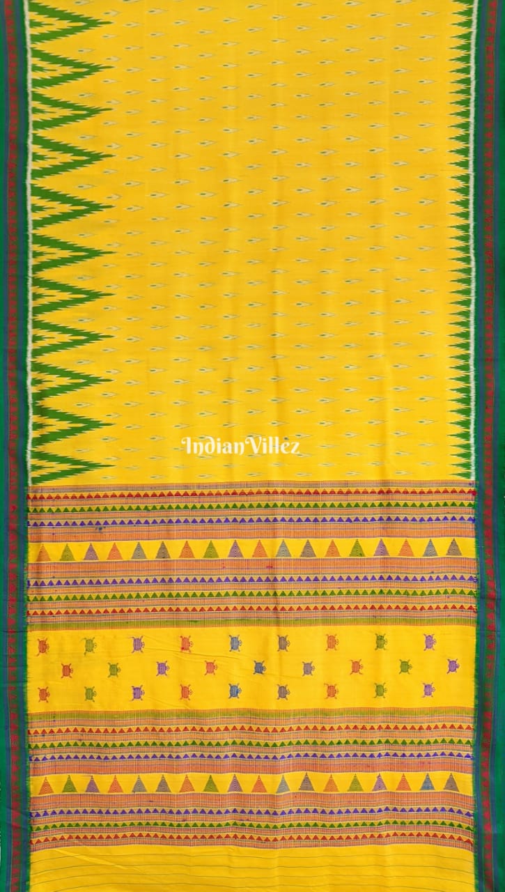 Yellow Dongria with Habaspuri Silk Handloom Saree