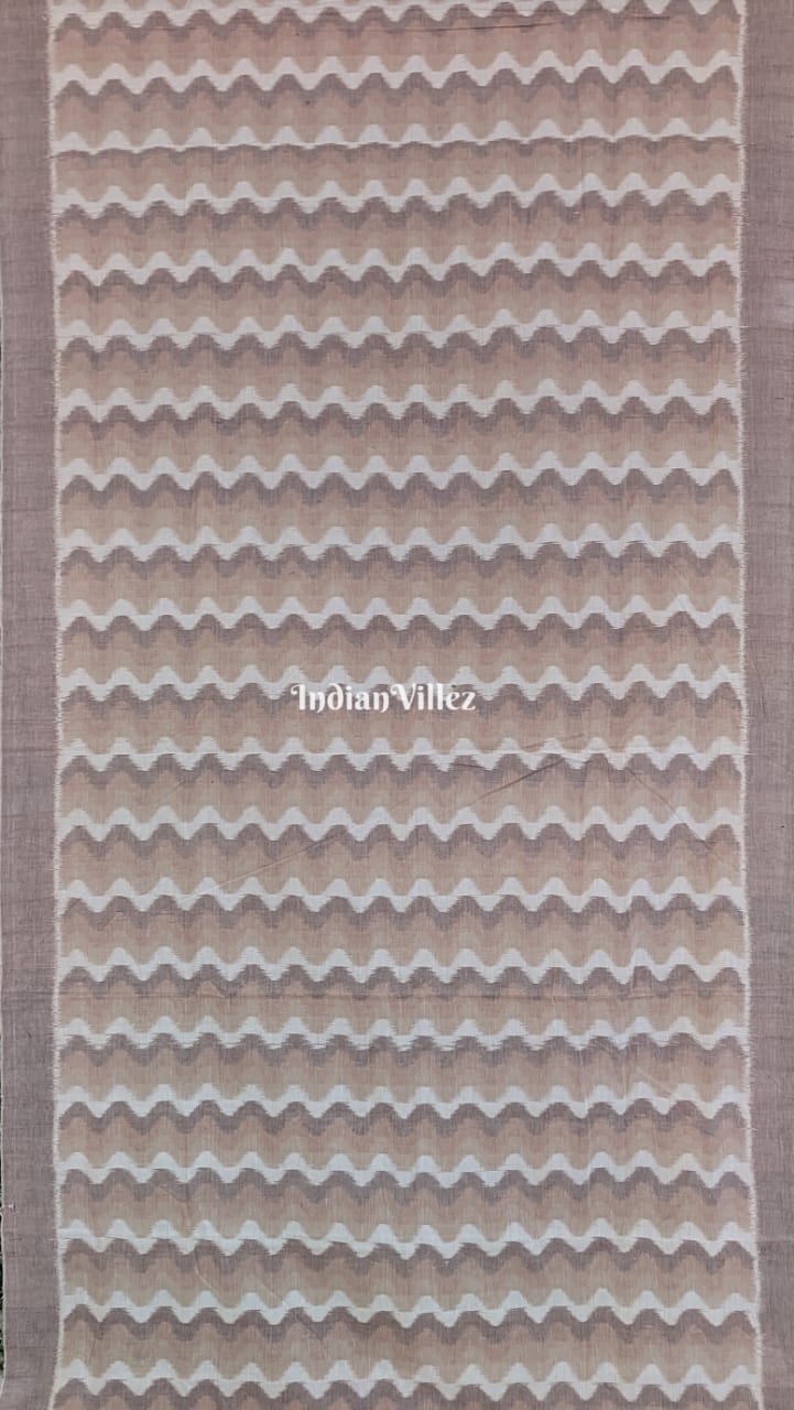 Brown Odisha Ikat Sambalpuri Cotton Saree
