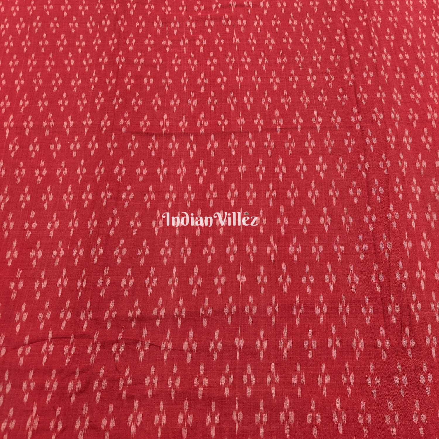 Brick Red Odisha Ikat Sambalpuri Cotton Dress Material