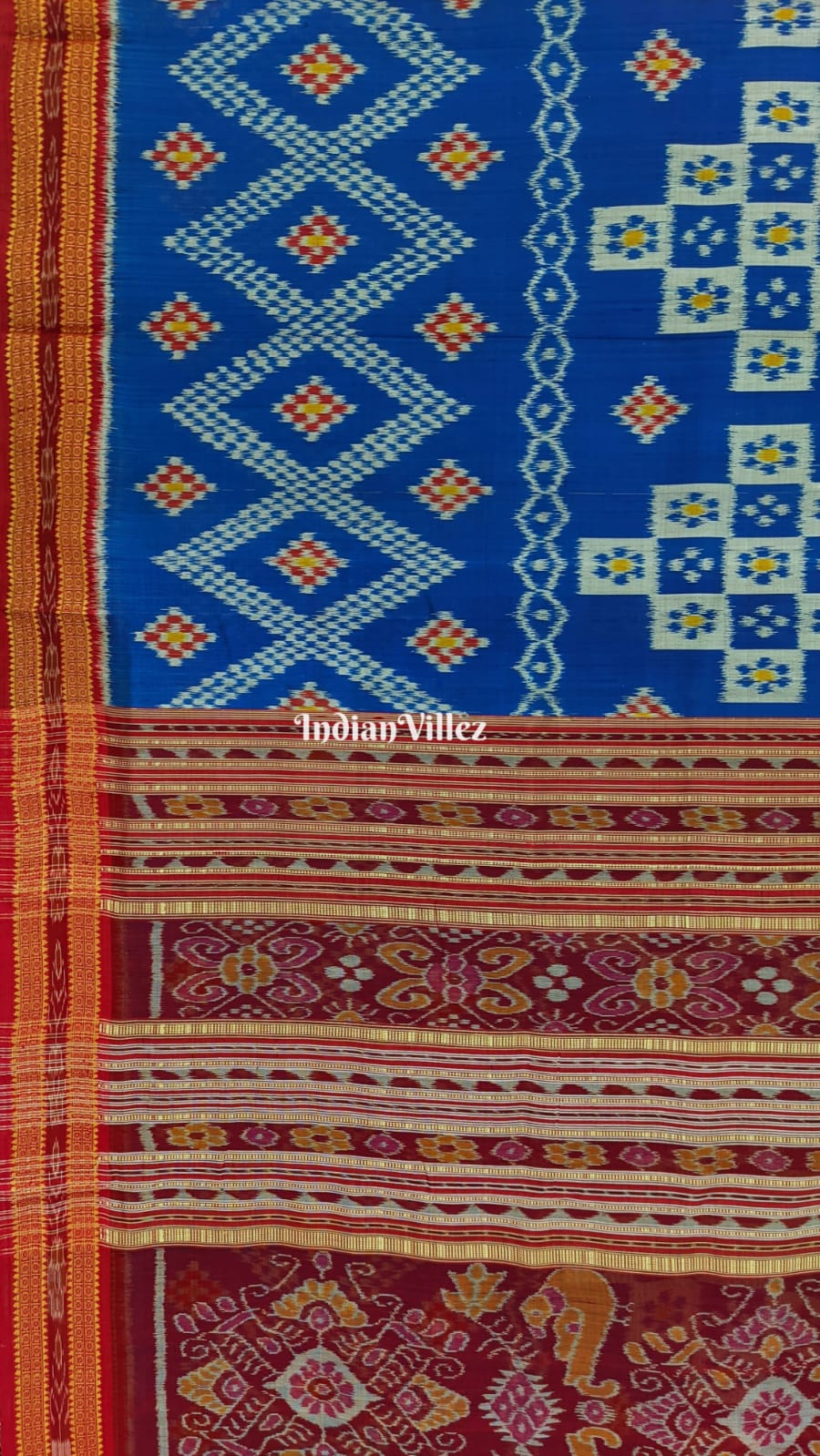 Blue Body Pasapali Tarabali Khandua Silk Saree