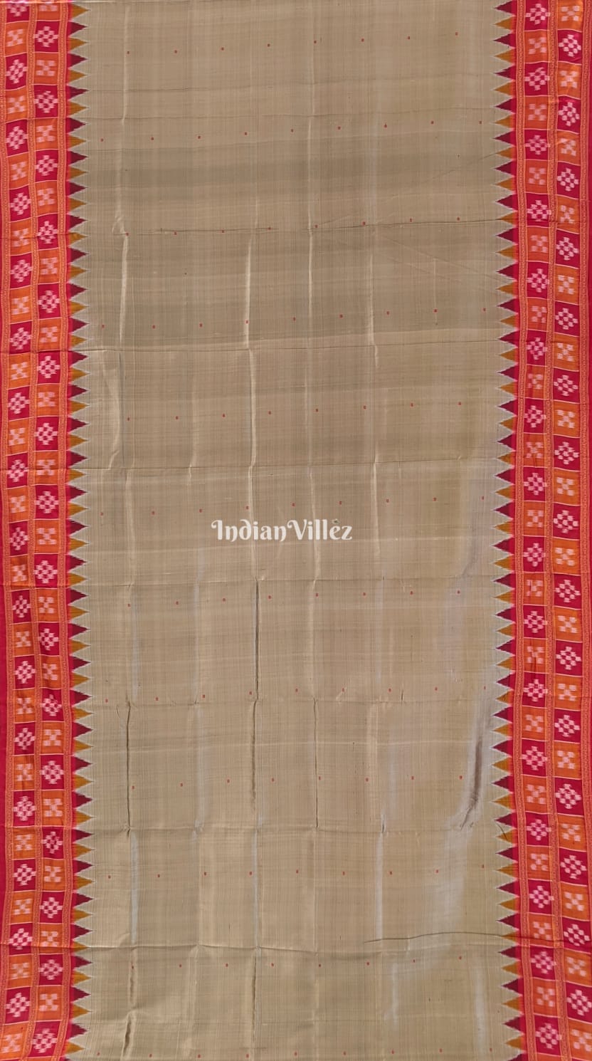 Asparagus Green Border Pasapali Khandua Silk Saree