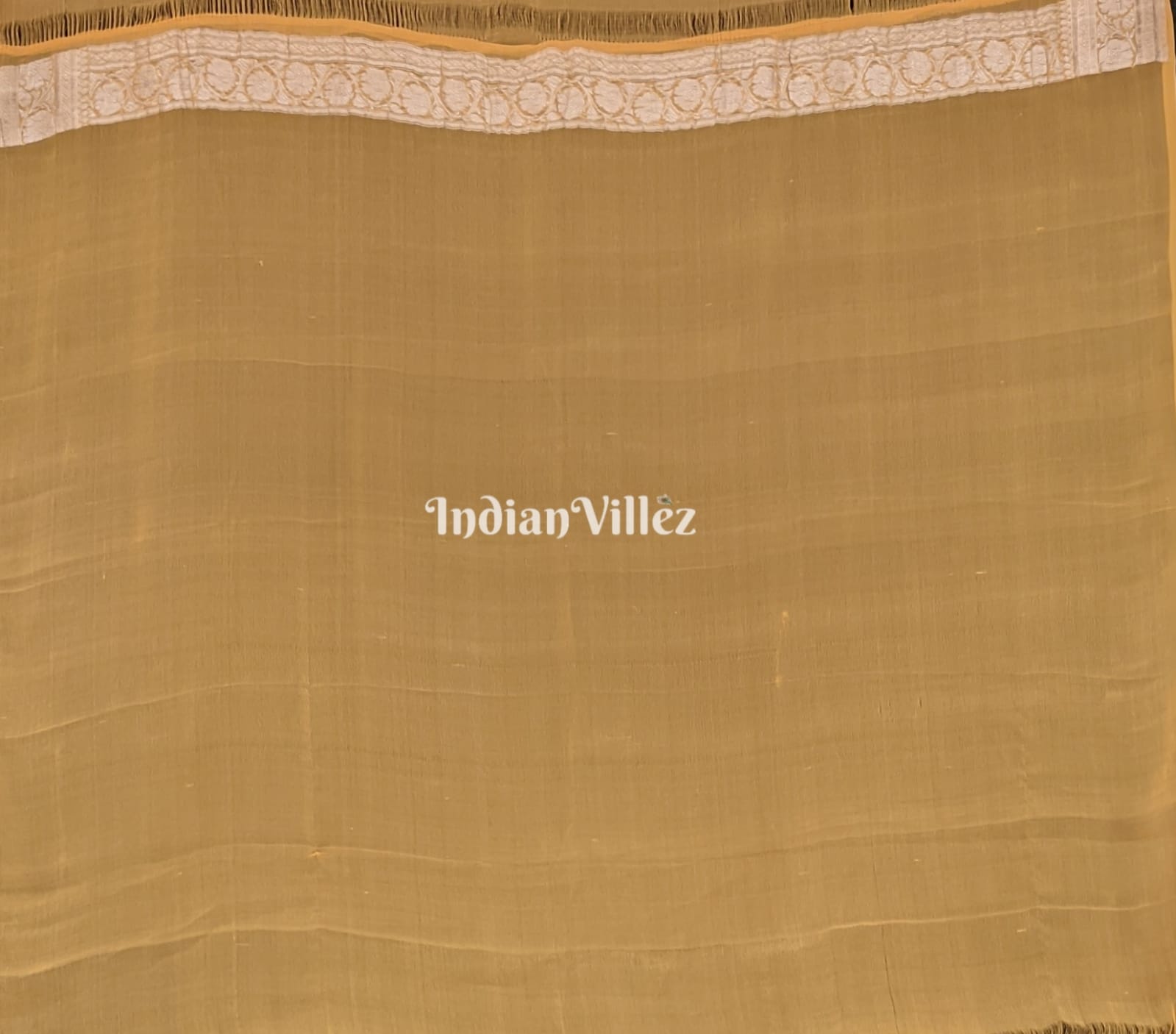 Yellow Banarasi Handloom Khaddi Chiffon Saree