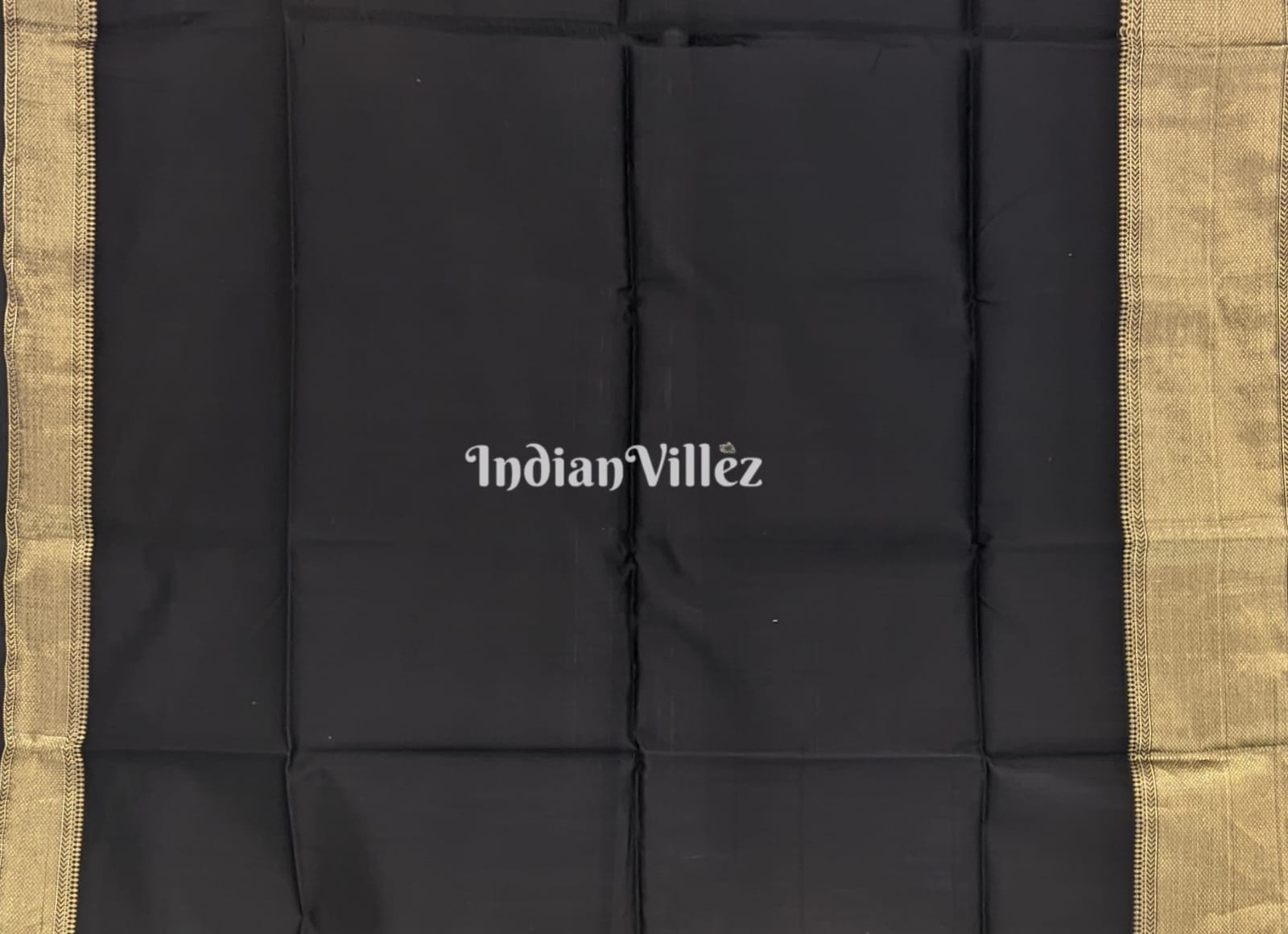 Black Maheshwari Handloom Silk*Cotton Saree