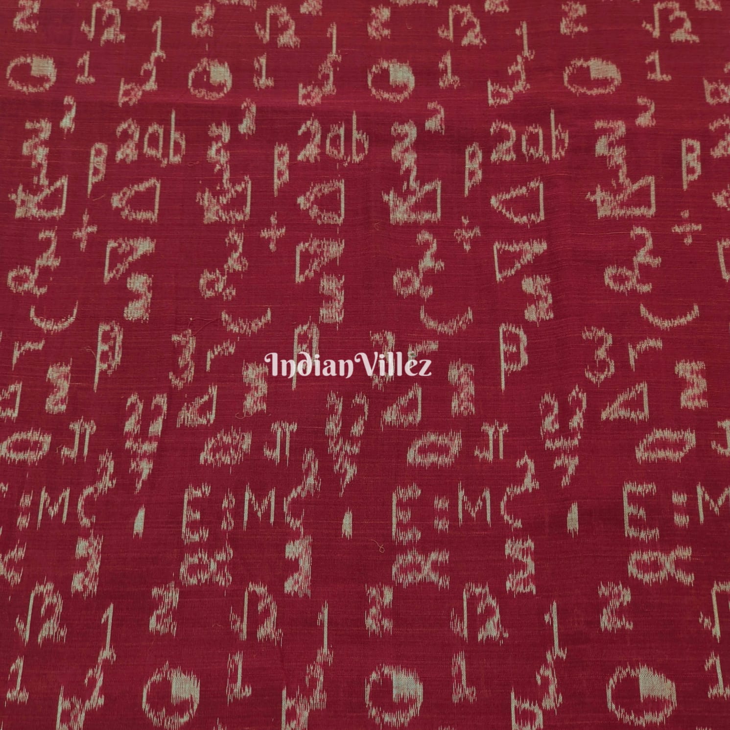 Maroon Music Design Sambalpuri Dress Material