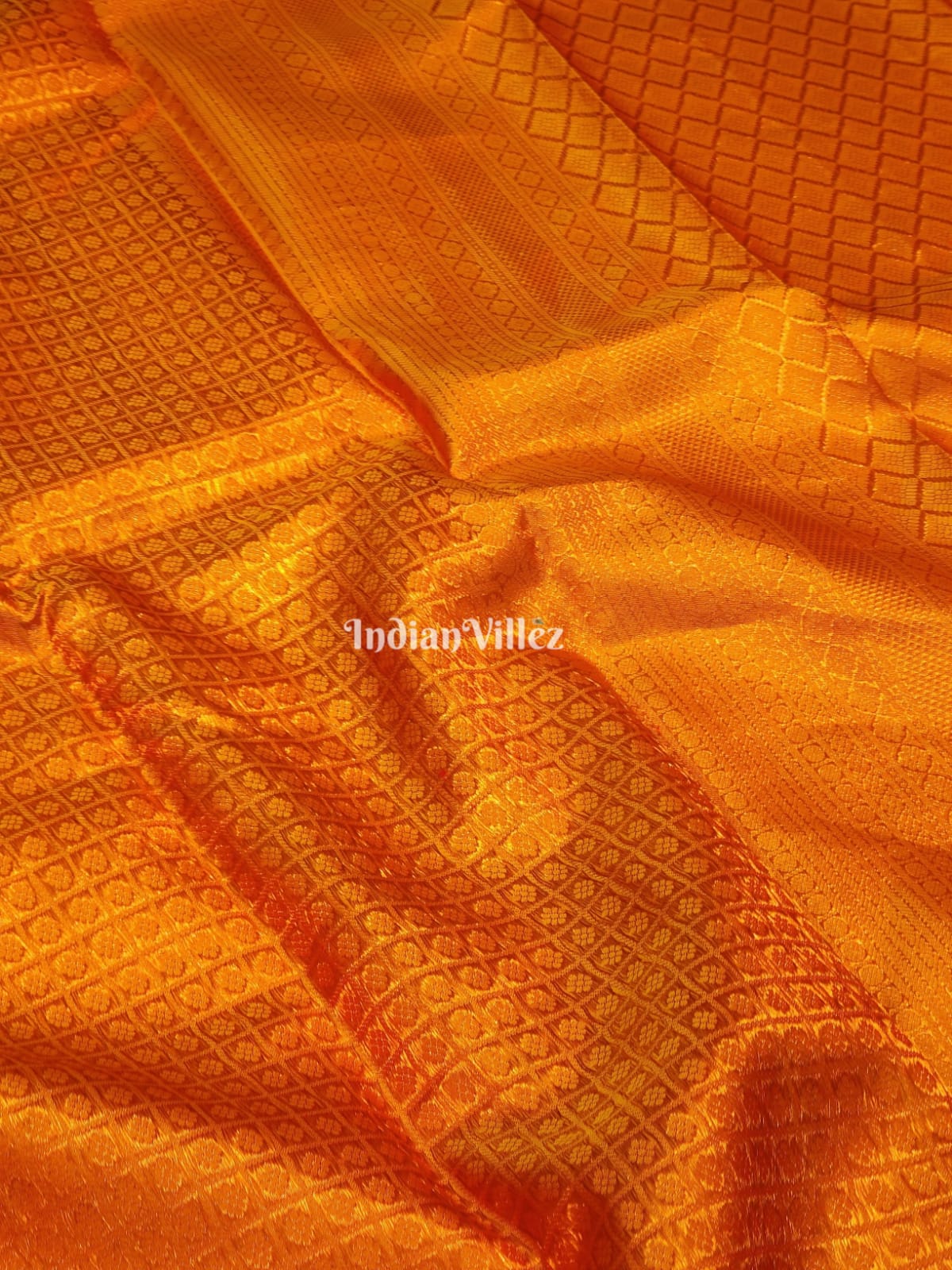 Yellow Kanchipuram Silk Saree