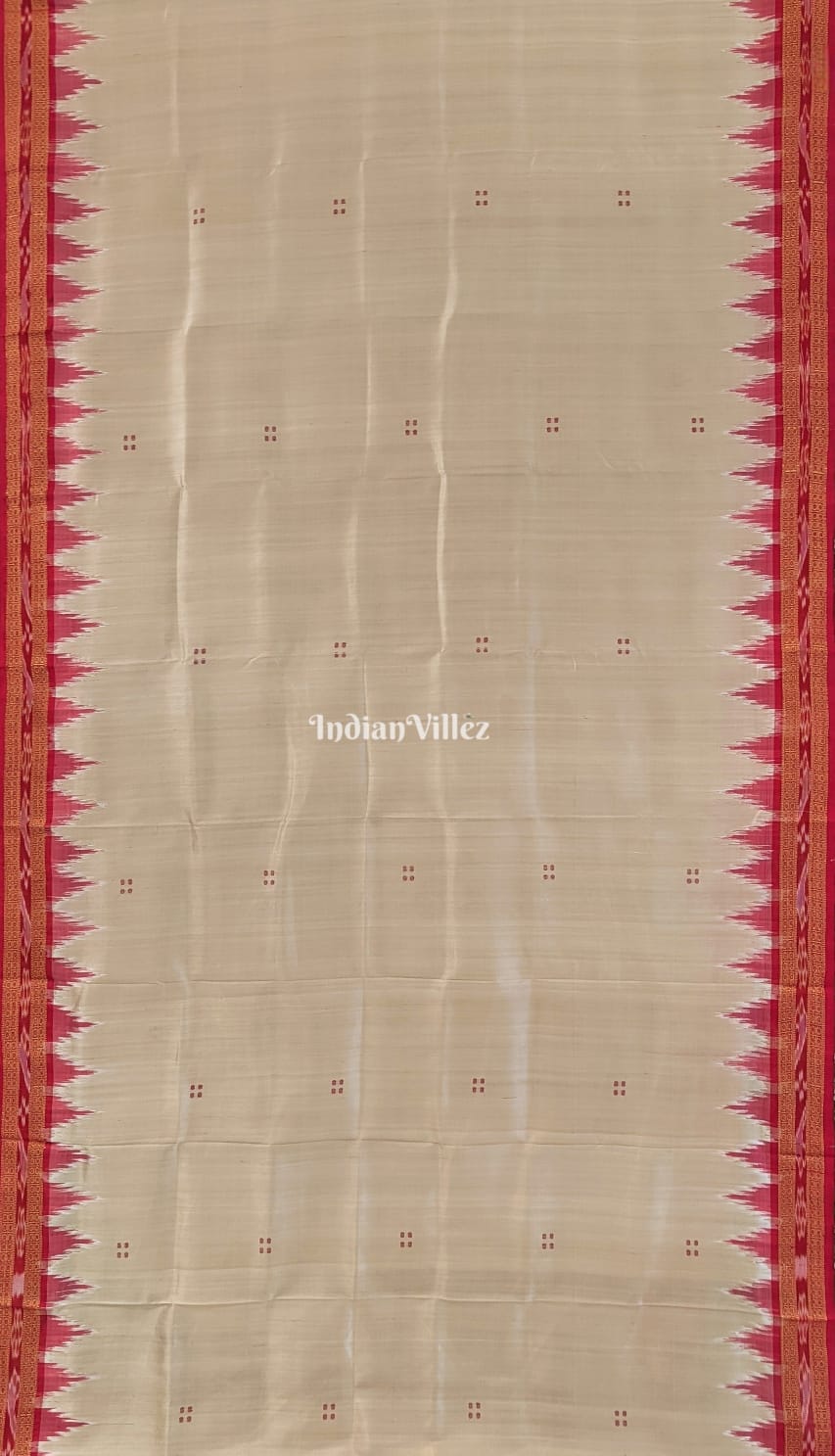 Chandan Color Butta Design Khandua Silk Saree