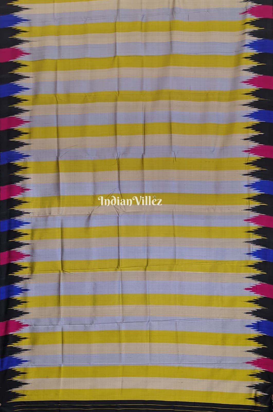 Silver Contemporary Odisha Handloom Silk Saree