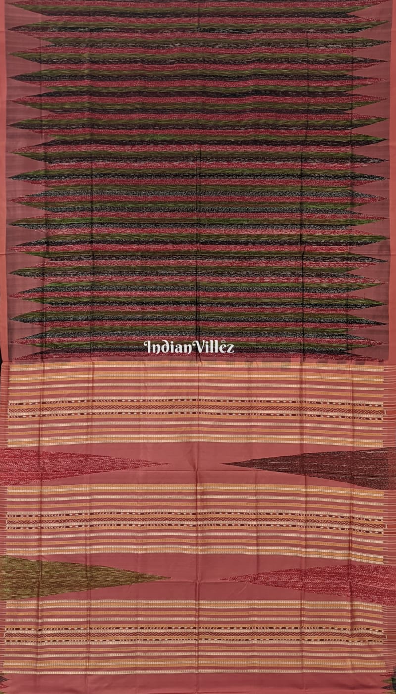 Brown Odisha Handloom Contemporary Sambalpuri Silk Saree