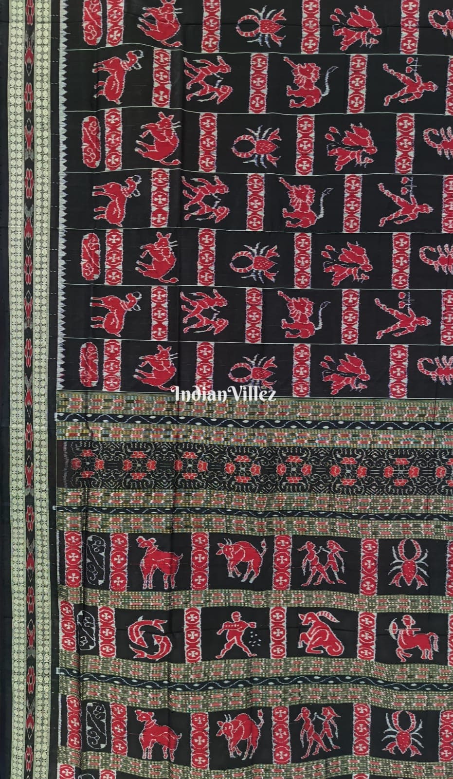 Zodiac Themed Sambalpuri Ikat Handloom Saree